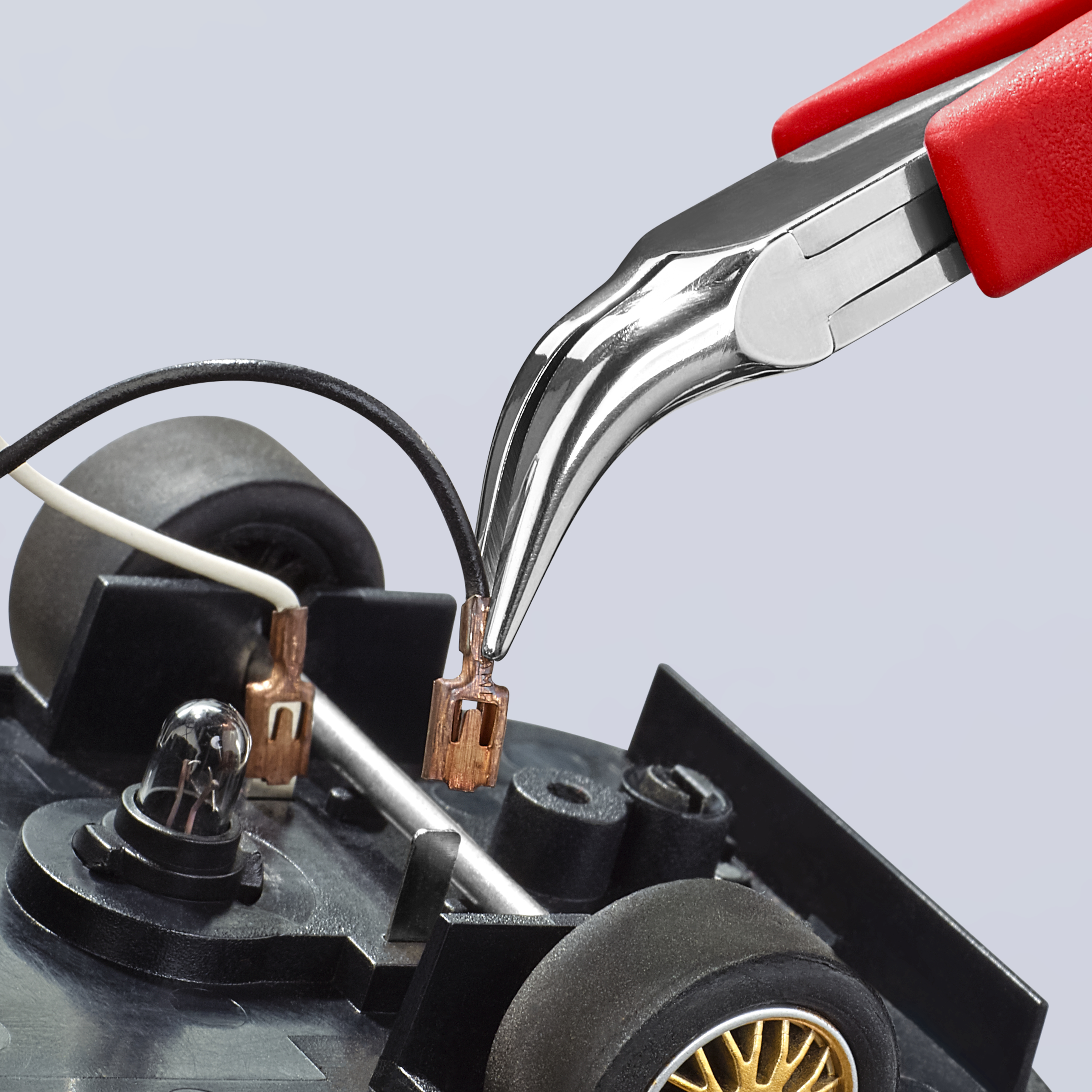 KNIPEX 35 41 115 Electronics Pliers with box joint 115 mm with dipped insulation mirror polished thumbnail 3