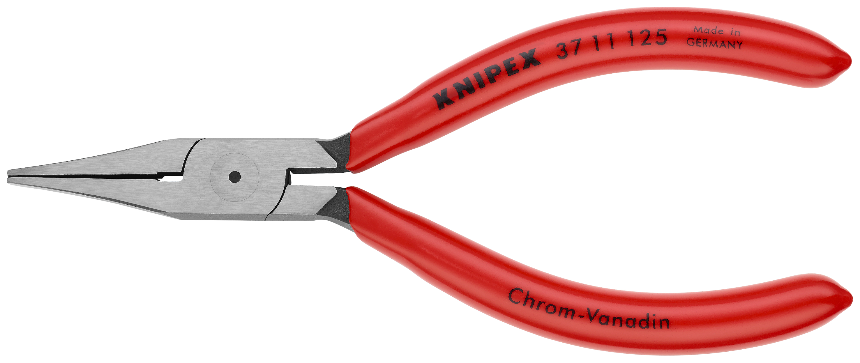 KNIPEX 37 11 125 Flat Nose Pliers for precision mechanics 125 mm black atramentized with plastic coating polished thumbnail 3