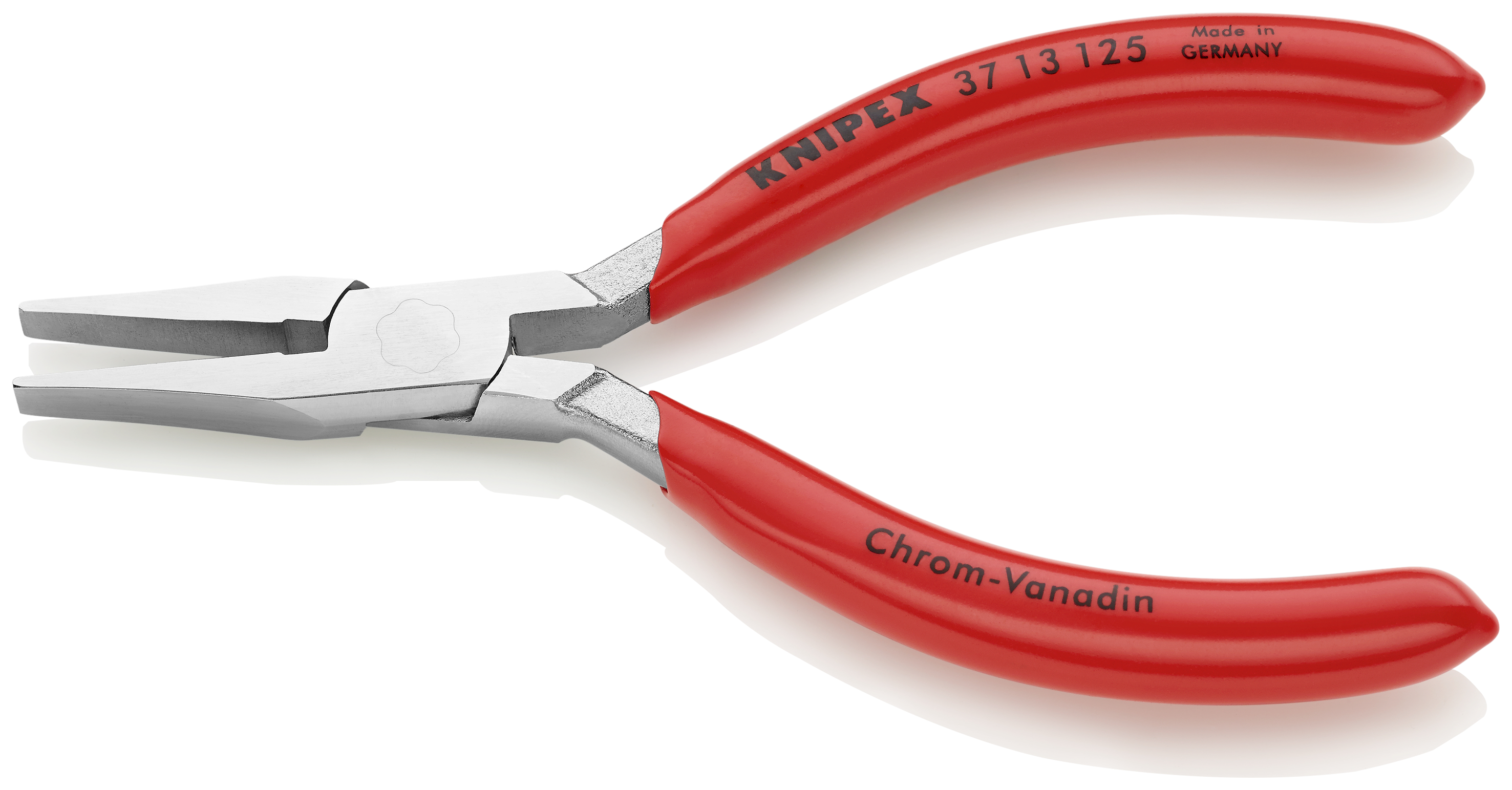 KNIPEX 37 13 125 Flat Nose Pliers for precision mechanics 125 mm chrome-plated with plastic coating chrome-plated thumbnail 2