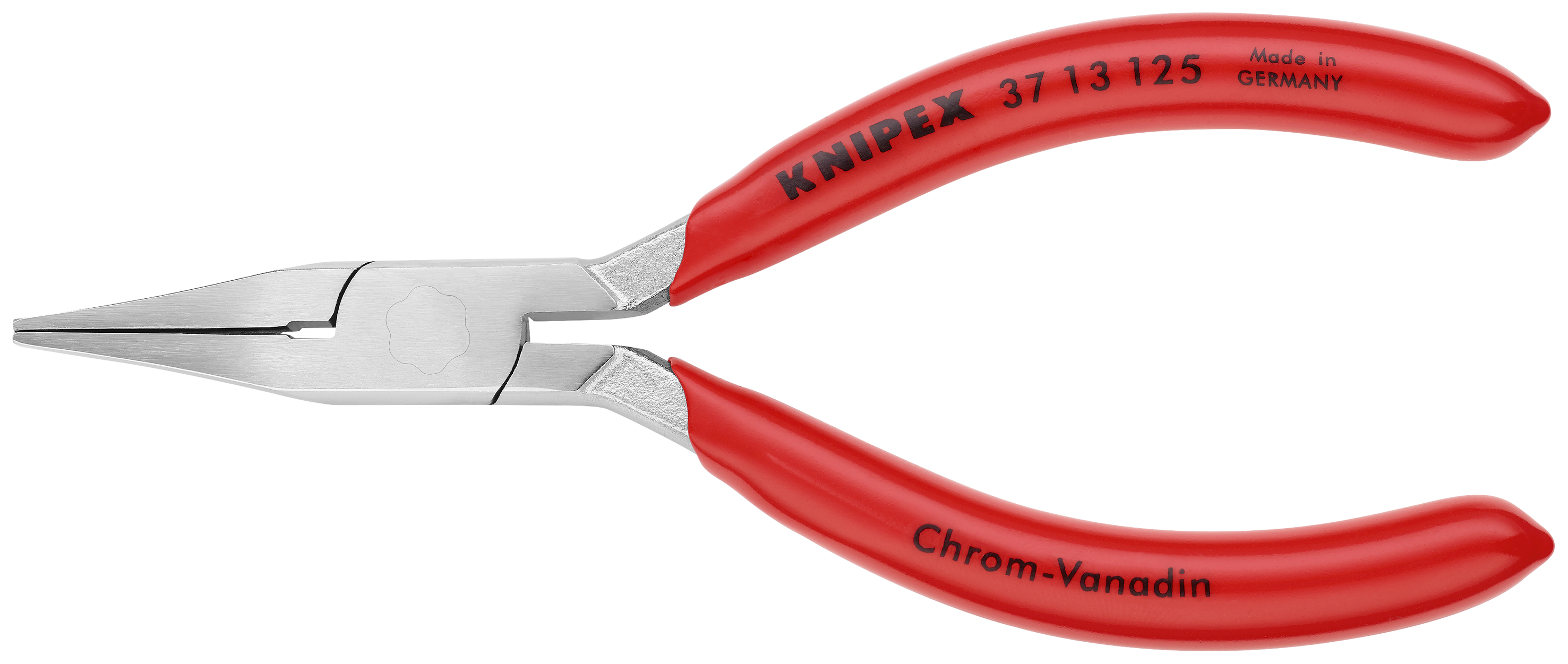 KNIPEX 37 13 125 Flat Nose Pliers for precision mechanics 125 mm chrome-plated with plastic coating chrome-plated thumbnail 3