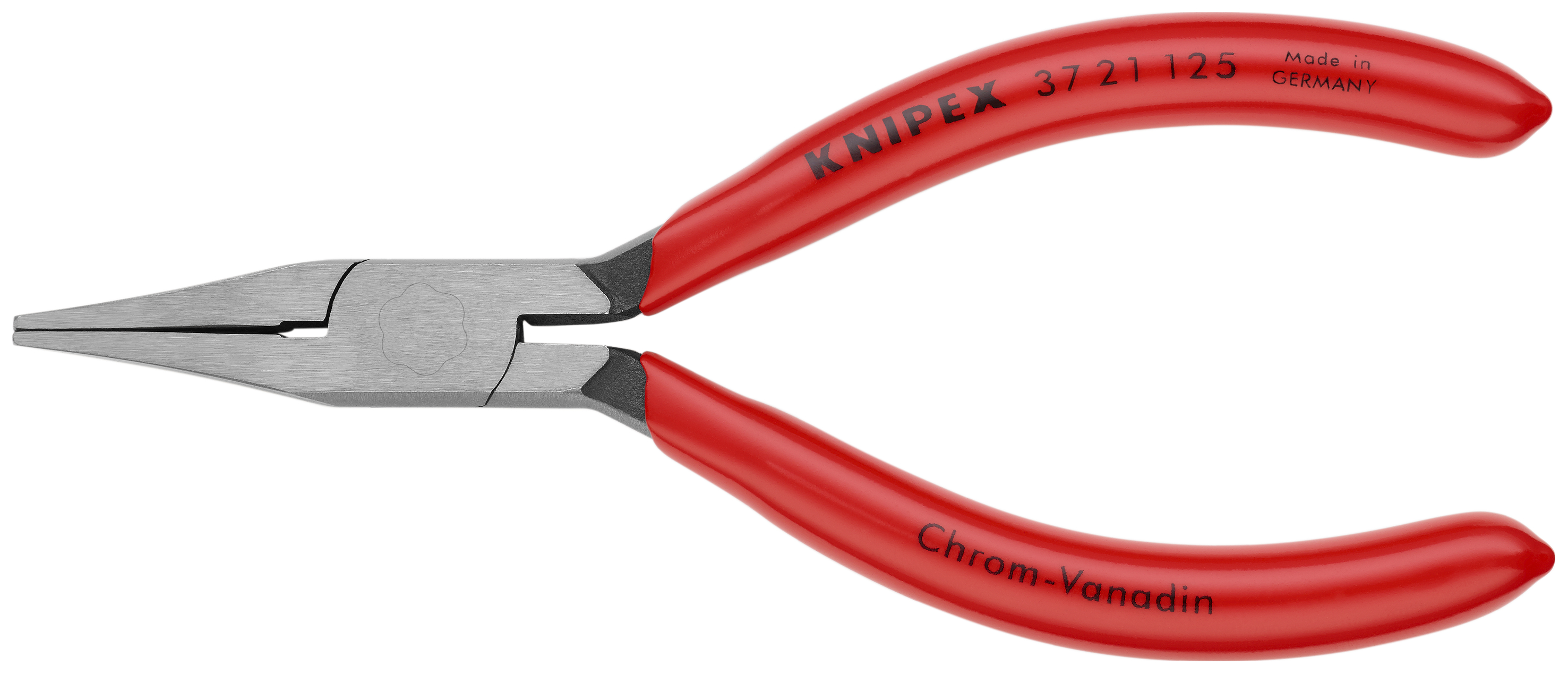 KNIPEX 37 21 125 Flat Nose Pliers for precision mechanics 125 mm black atramentized with plastic coating polished thumbnail 3