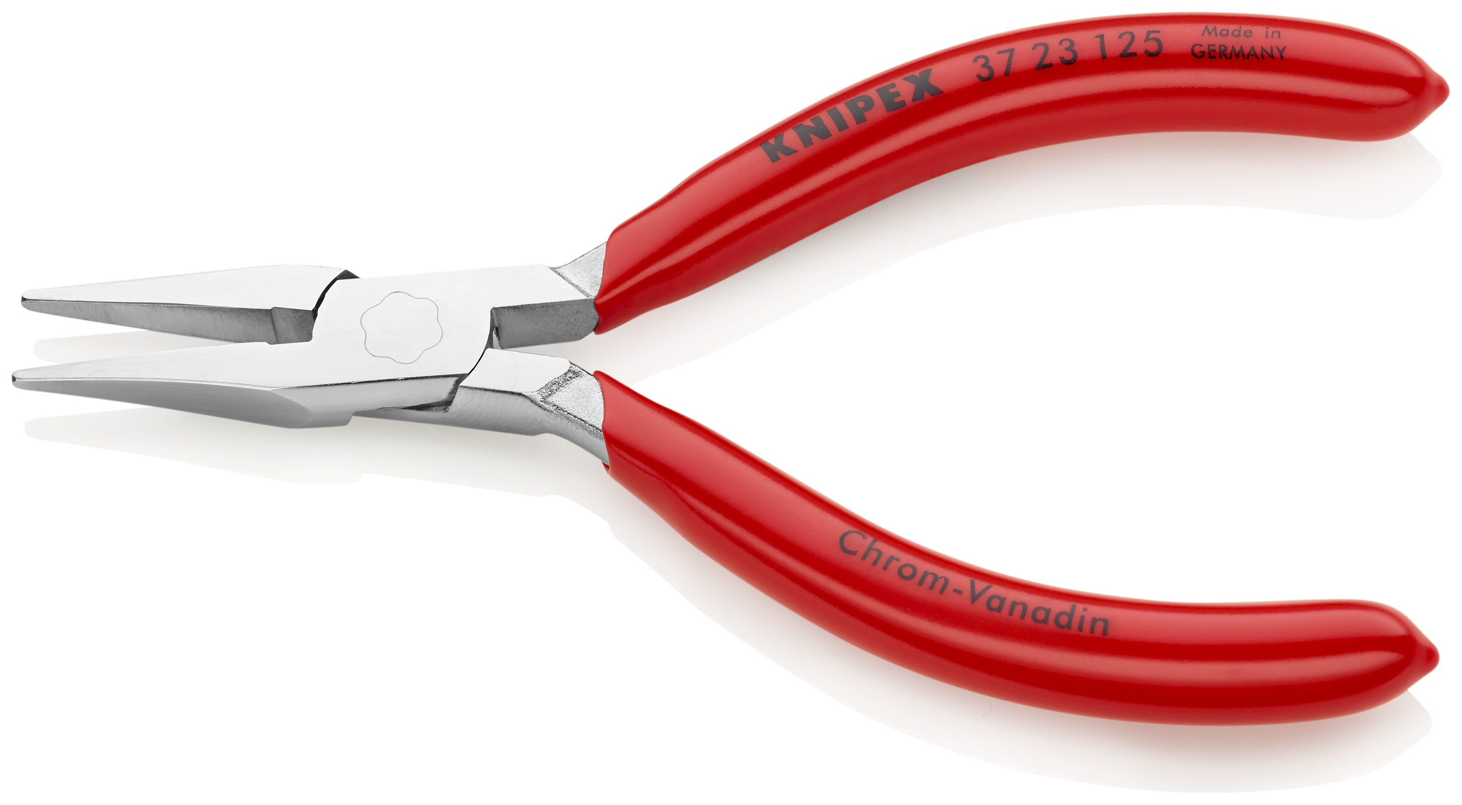 KNIPEX 37 23 125 Flat Nose Pliers for precision mechanics 125 mm chrome-plated with plastic coating chrome-plated thumbnail 2