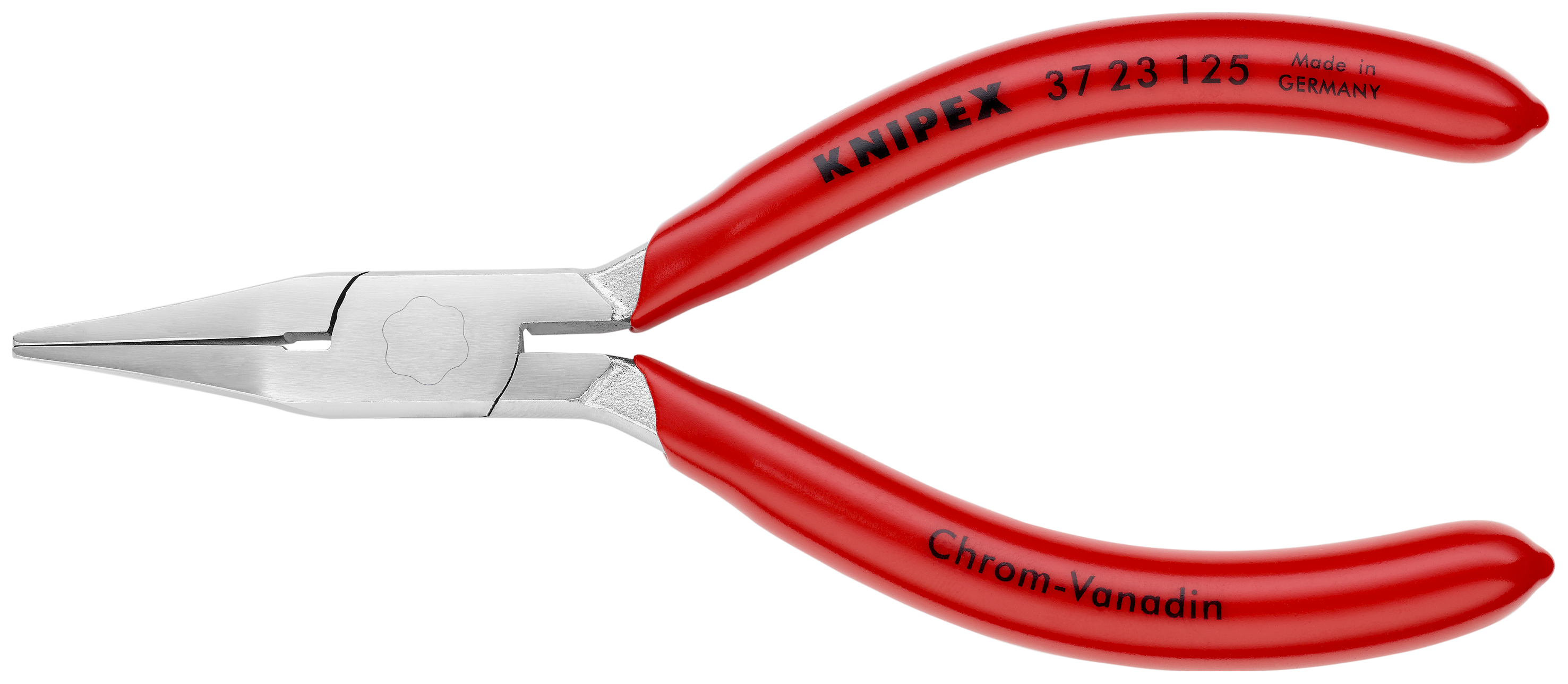 KNIPEX 37 23 125 Flat Nose Pliers for precision mechanics 125 mm chrome-plated with plastic coating chrome-plated thumbnail 3