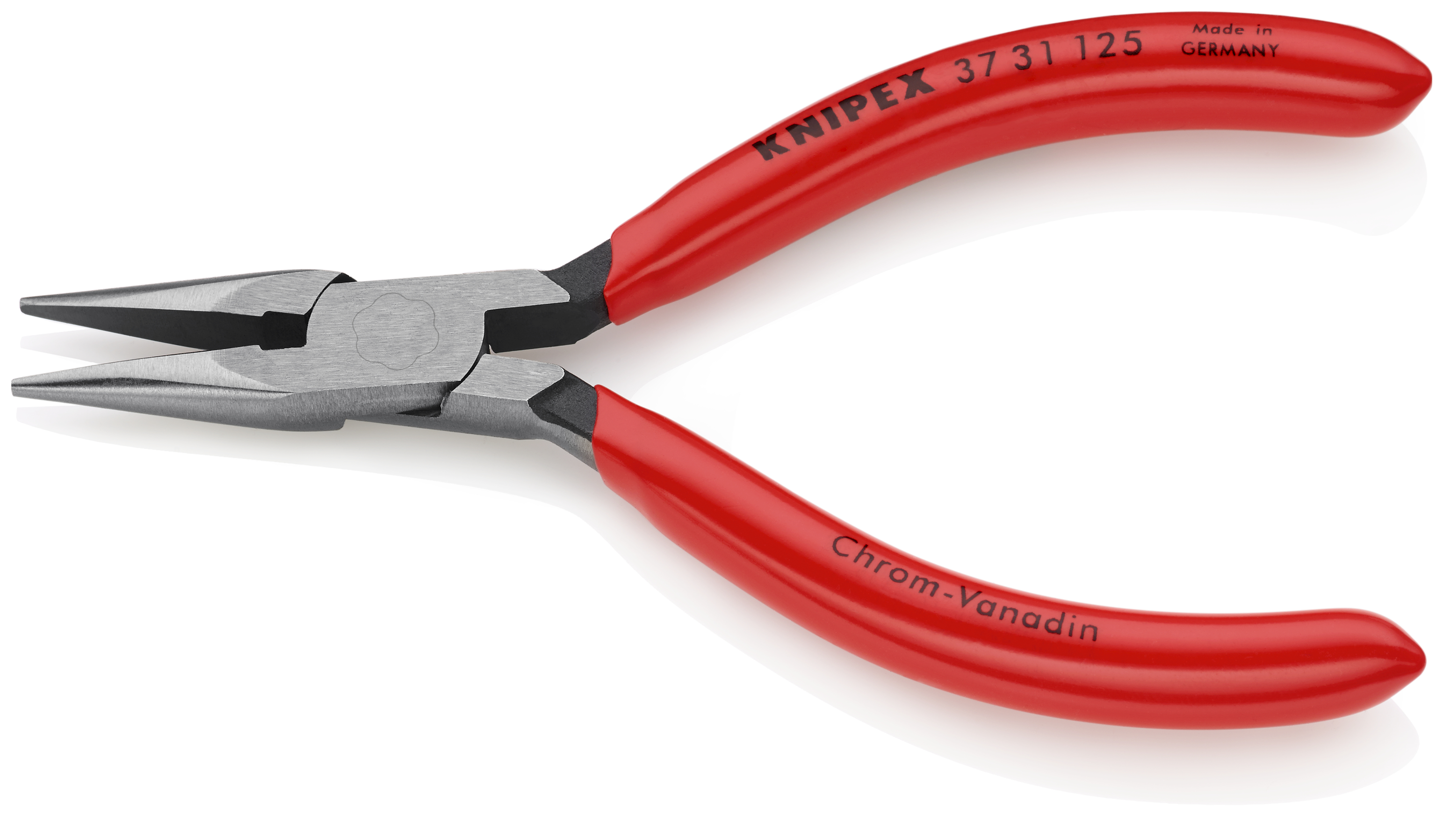 KNIPEX 37 31 125 SB Flat Nose Pliers for precision mechanics 125 mm black atramentized with plastic coating polished thumbnail 2