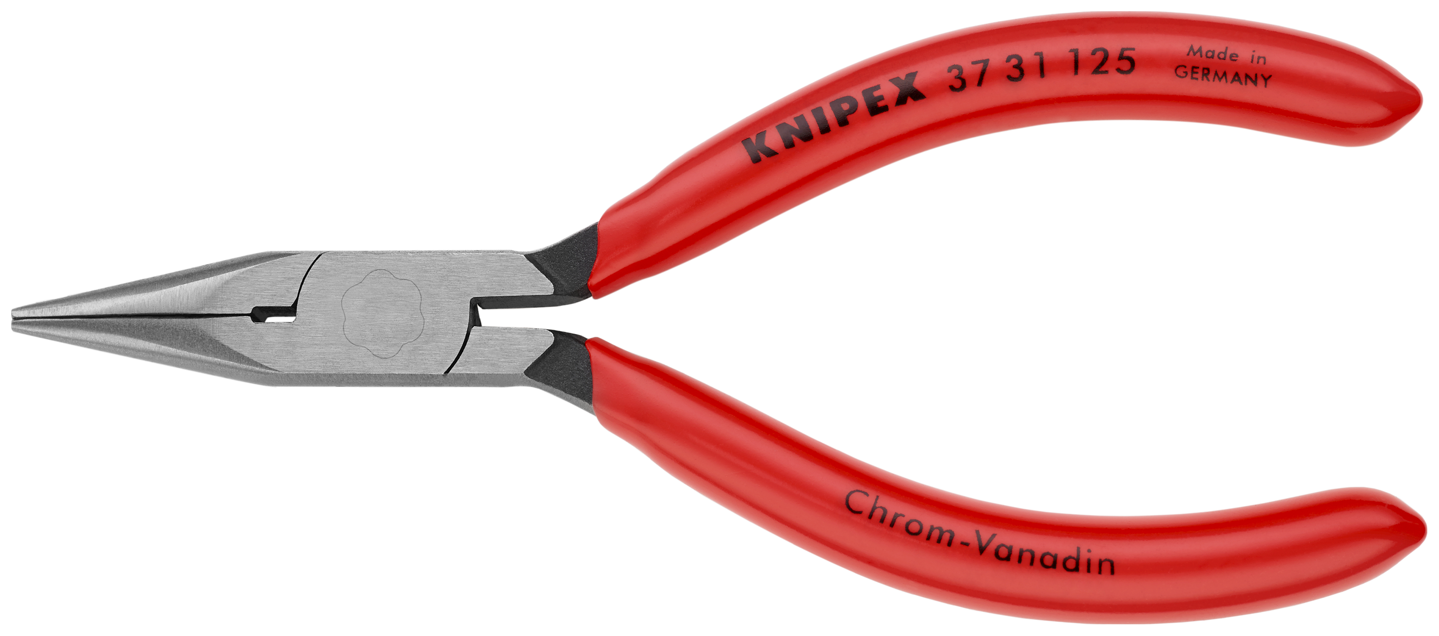 KNIPEX 37 31 125 SB Flat Nose Pliers for precision mechanics 125 mm black atramentized with plastic coating polished thumbnail 3