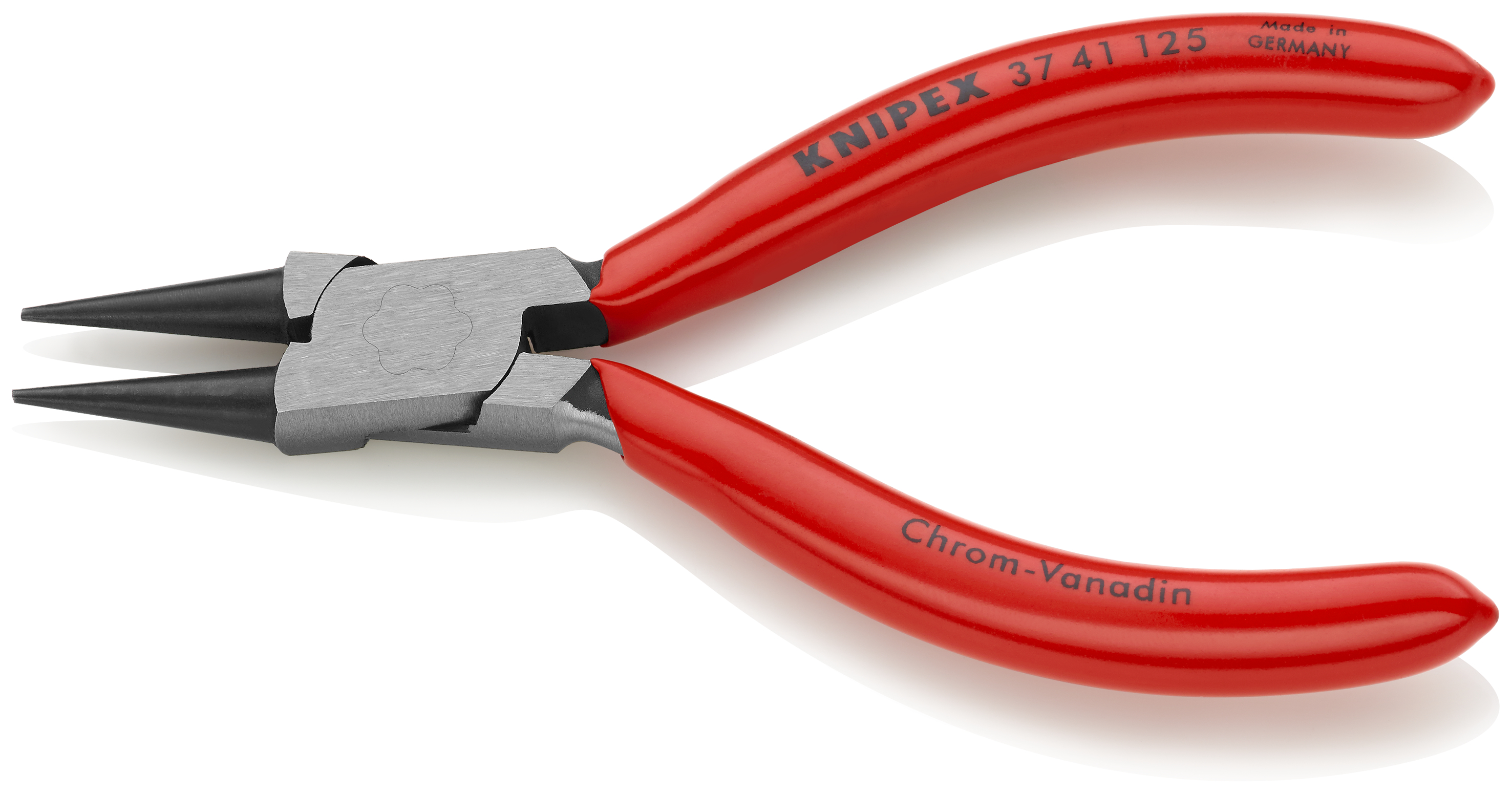 KNIPEX 37 41 125 Flat Nose Pliers for precision mechanics 125 mm black atramentized with plastic coating polished thumbnail 2