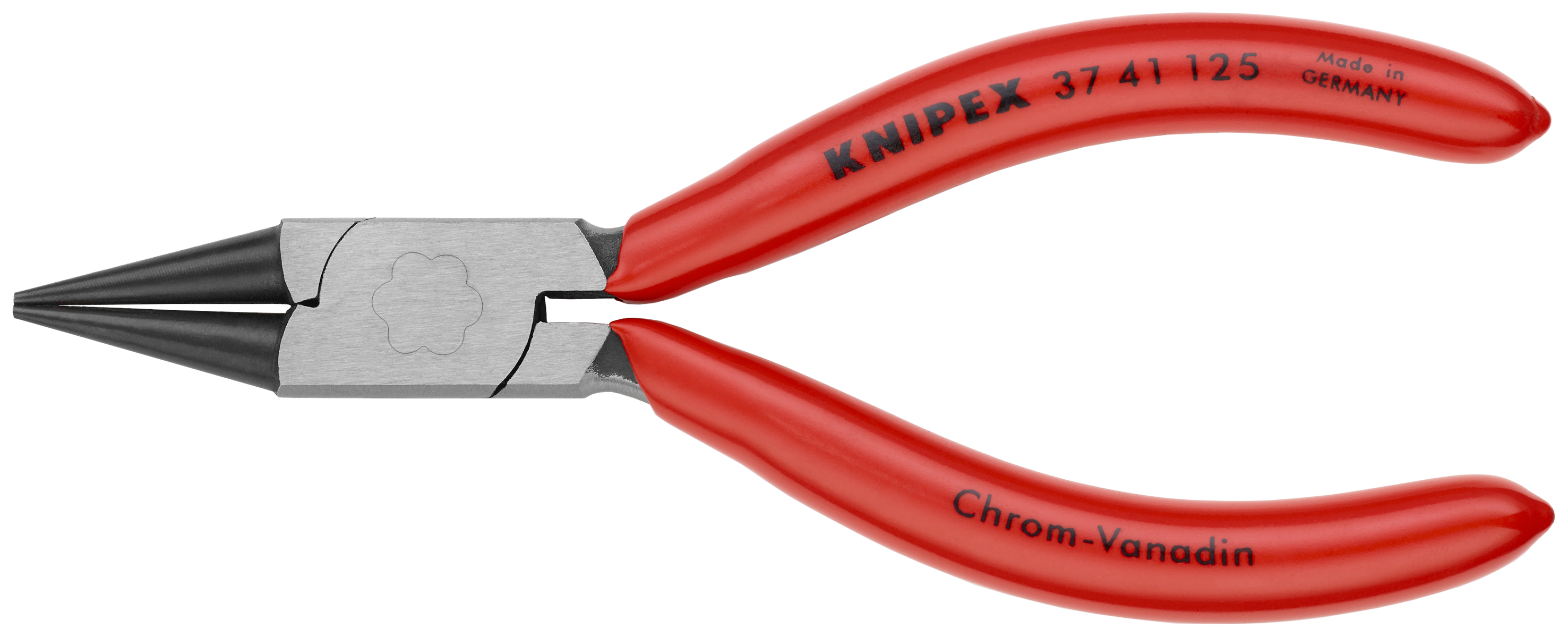 KNIPEX 37 41 125 Flat Nose Pliers for precision mechanics 125 mm black atramentized with plastic coating polished thumbnail 3