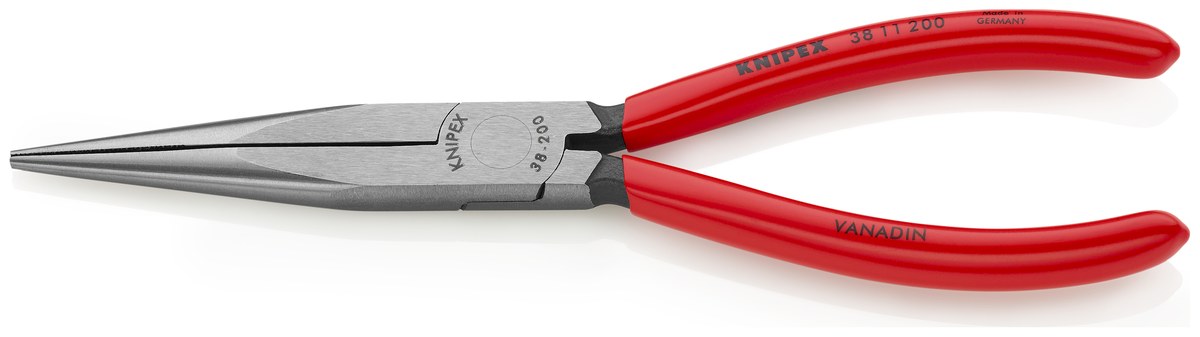 Kìm cơ khí mỏ thẳng KNIPEX 38 11 200 SB, dài 200mm