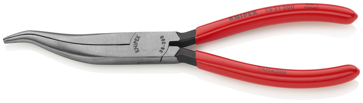 Kìm cơ khí mỏ cong nhọn KNIPEX 38 31 200, dài 200mm