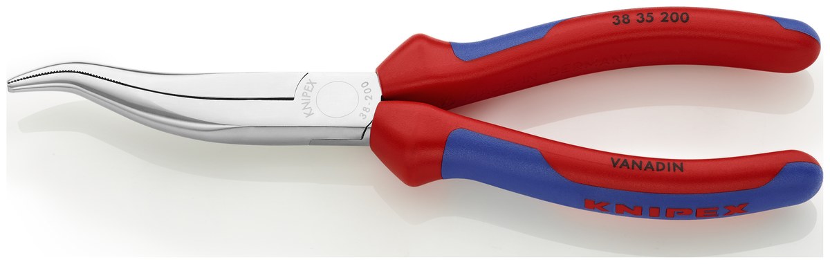 Kìm cơ khí mỏ cong nhọn KNIPEX 38 35 200, dài 200mm