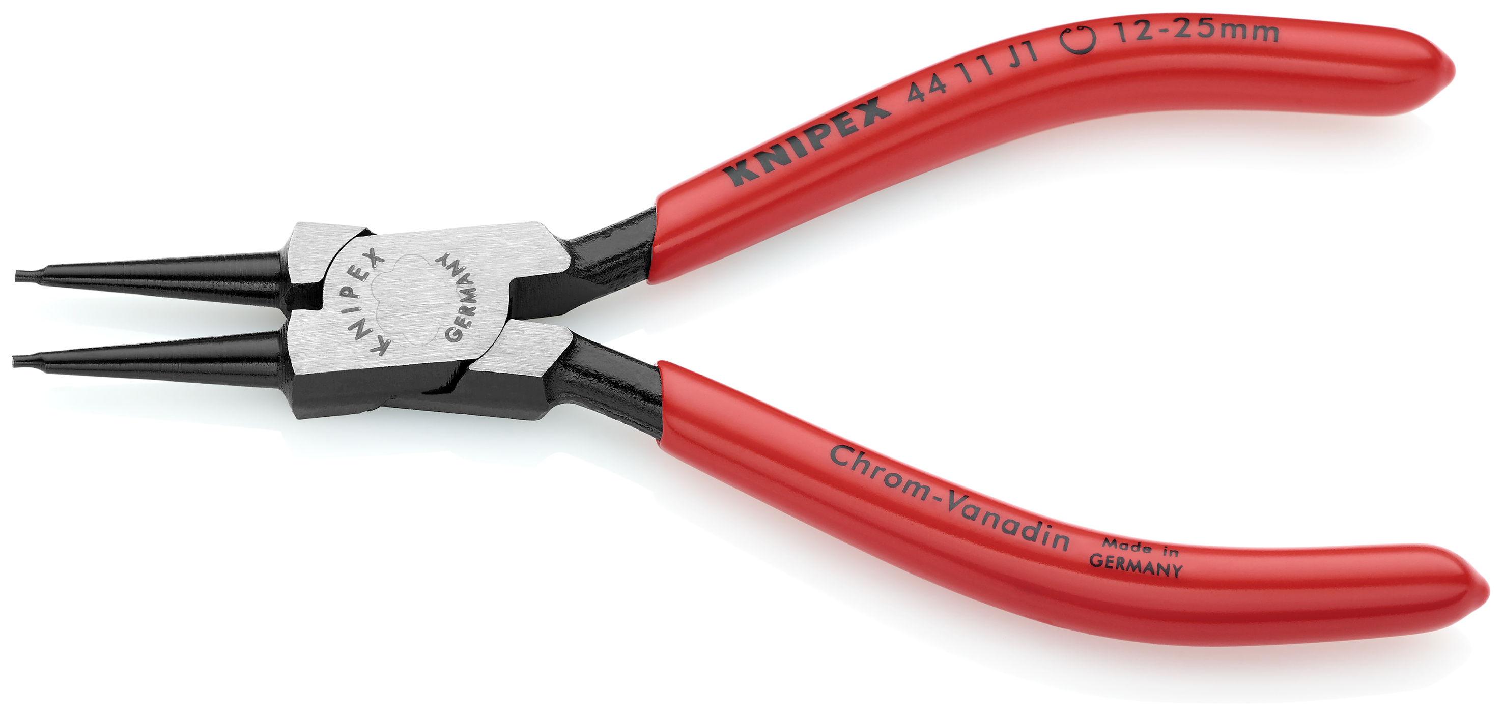 KNIPEX 44 11 J1 SB Circlip Pliers for internal circlips in bore holes 140 mm black atramentized with plastic coating polished thumbnail 2