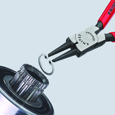 KNIPEX 44 11 J1 SB Circlip Pliers for internal circlips in bore holes 140 mm black atramentized with plastic coating polished thumbnail 3