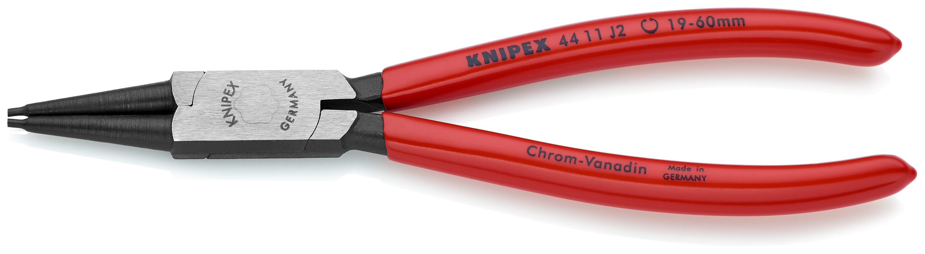 KNIPEX 44 11 J4 SB Circlip Pliers for internal circlips in bore holes 320 mm black atramentized with plastic coating polished