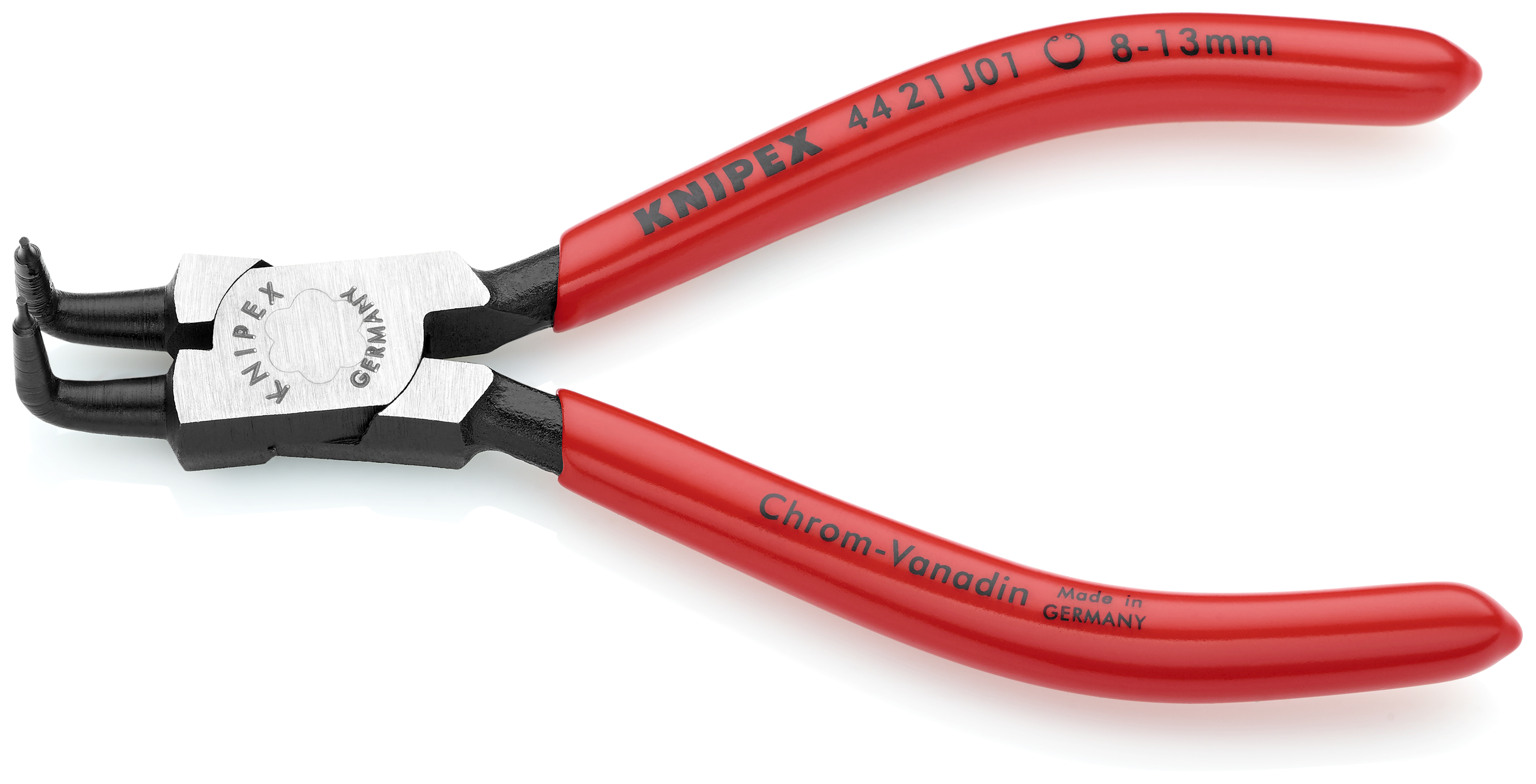 KNIPEX 44 21 J01 SB Circlip Pliers for internal circlips in bore holes 130 mm black atramentized with plastic coating polished thumbnail 2