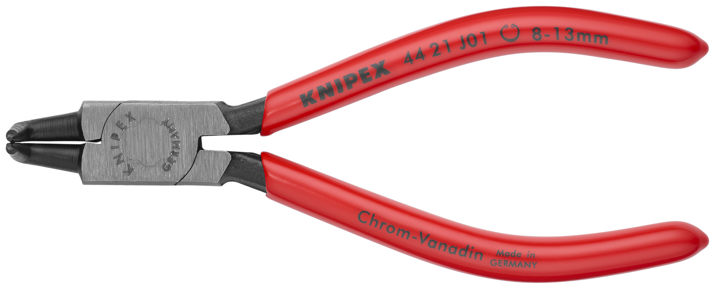 KNIPEX 44 21 J01 SB Circlip Pliers for internal circlips in bore holes 130 mm black atramentized with plastic coating polished thumbnail 3