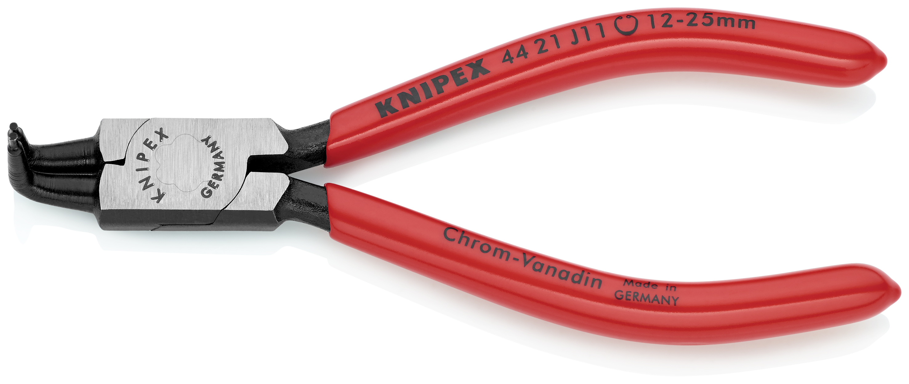 KNIPEX 44 21 J11 SB Circlip Pliers for internal circlips in bore holes 130 mm black atramentized with plastic coating polished