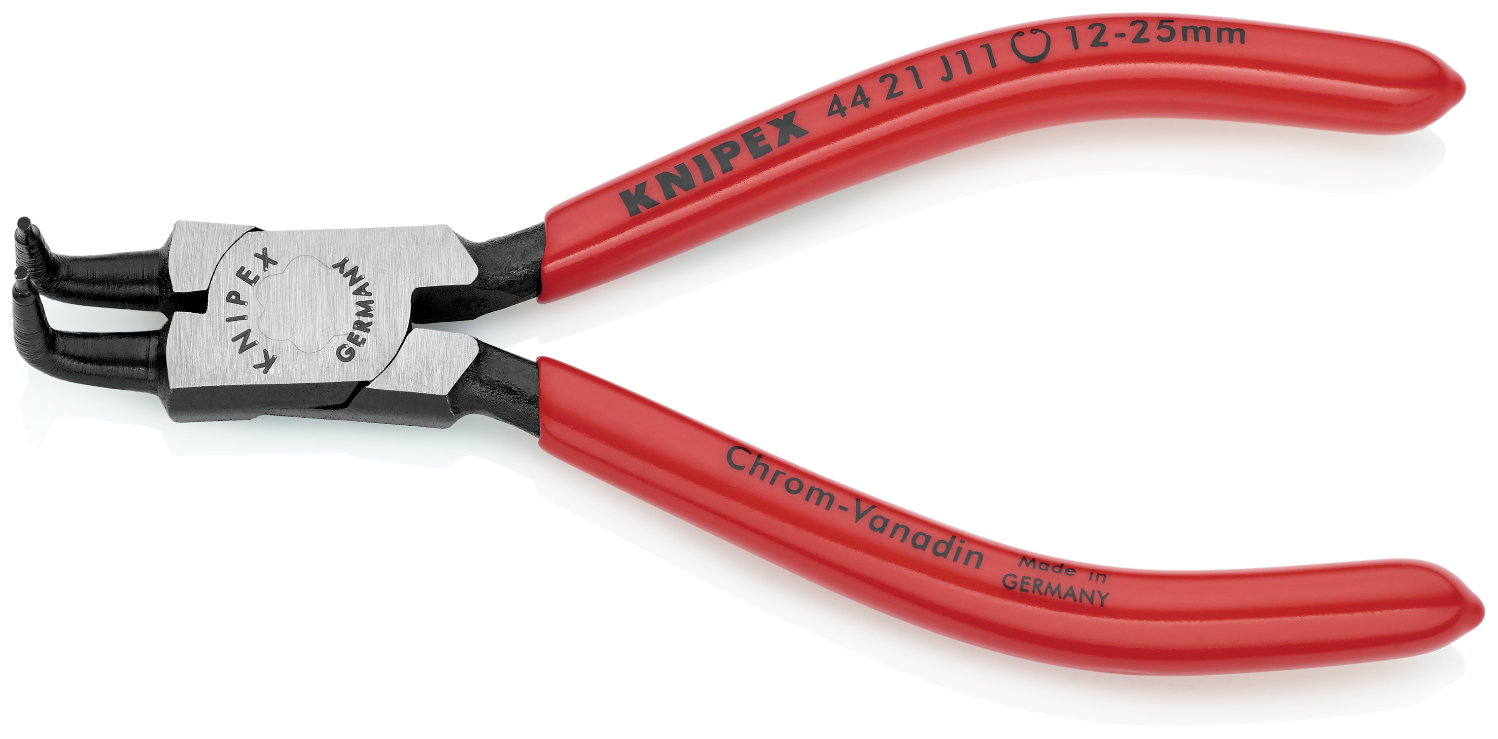 KNIPEX 44 21 J11 SB Circlip Pliers for internal circlips in bore holes 130 mm black atramentized with plastic coating polished thumbnail 2