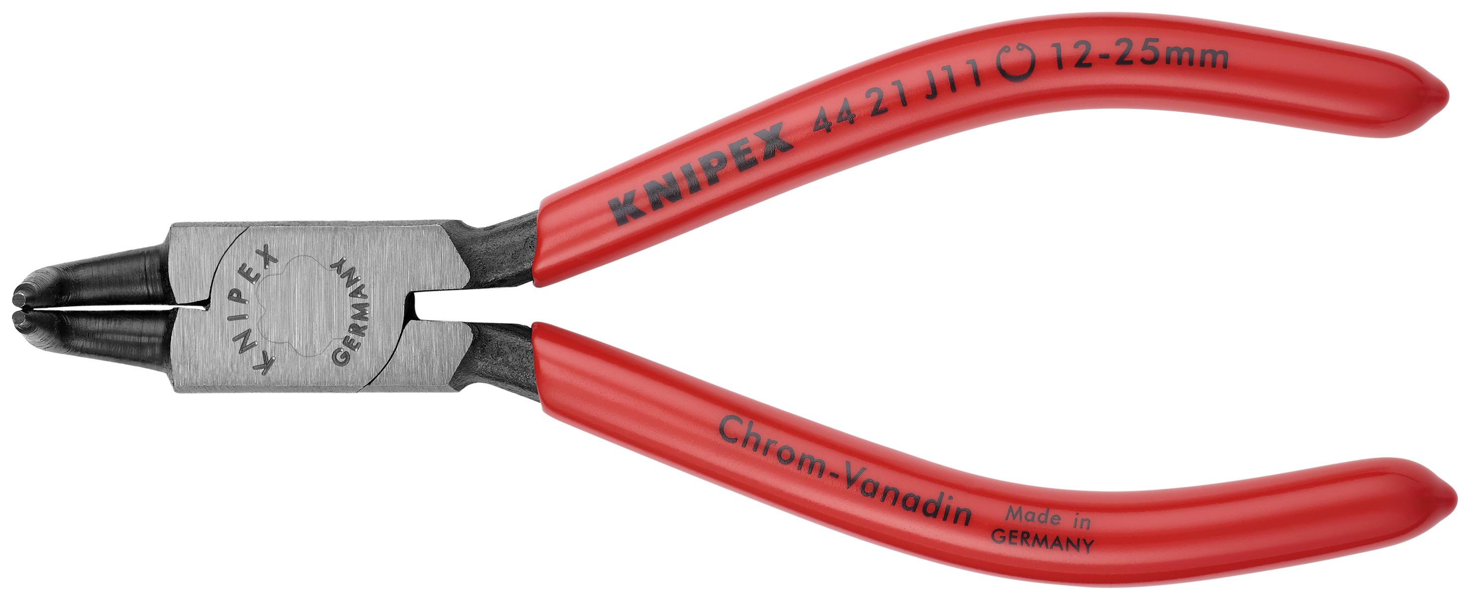 KNIPEX 44 21 J11 SB Circlip Pliers for internal circlips in bore holes 130 mm black atramentized with plastic coating polished thumbnail 3