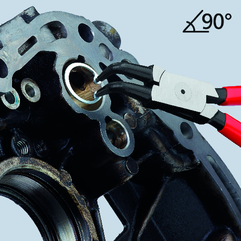 KNIPEX 44 21 J21 SB Circlip Pliers for internal circlips in bore holes 170 mm black atramentized with plastic coating polished thumbnail 3