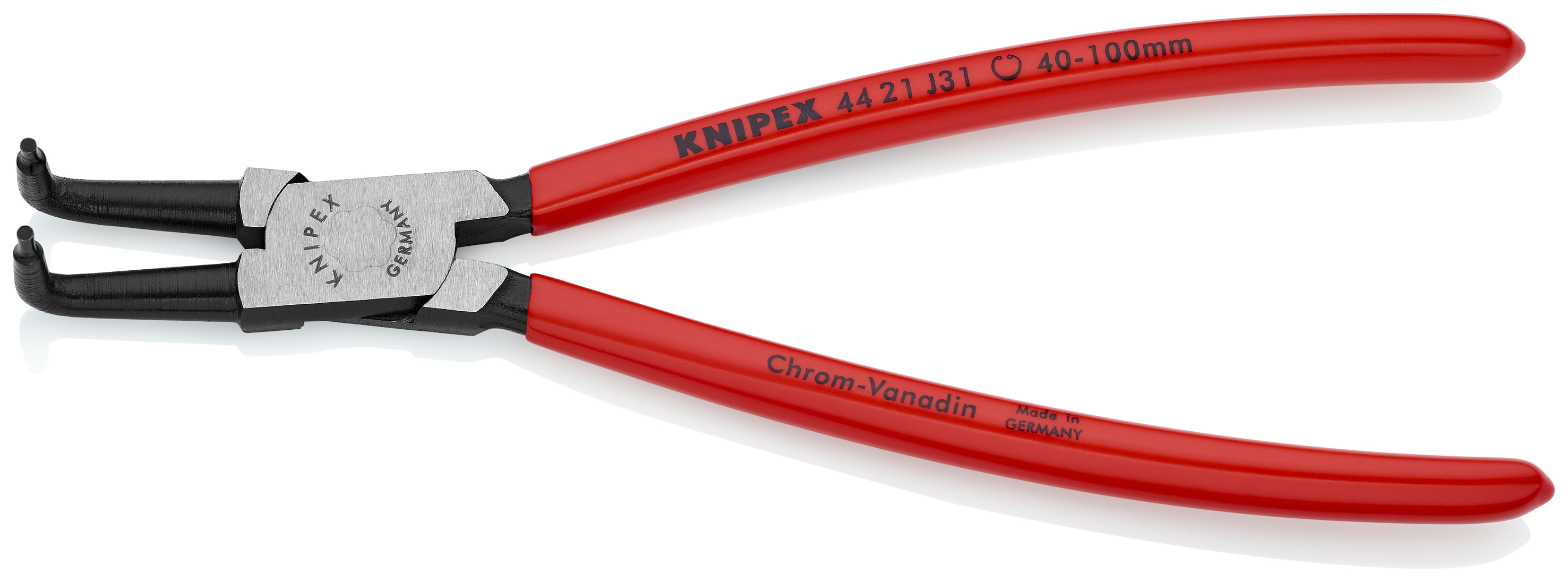 KNIPEX 44 21 J31 SB Circlip Pliers for internal circlips in bore holes 215 mm black atramentized with plastic coating polished thumbnail 2