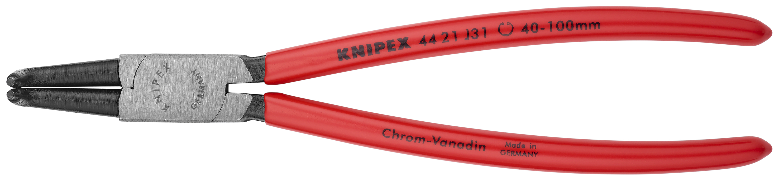 KNIPEX 44 21 J31 SB Circlip Pliers for internal circlips in bore holes 215 mm black atramentized with plastic coating polished thumbnail 3