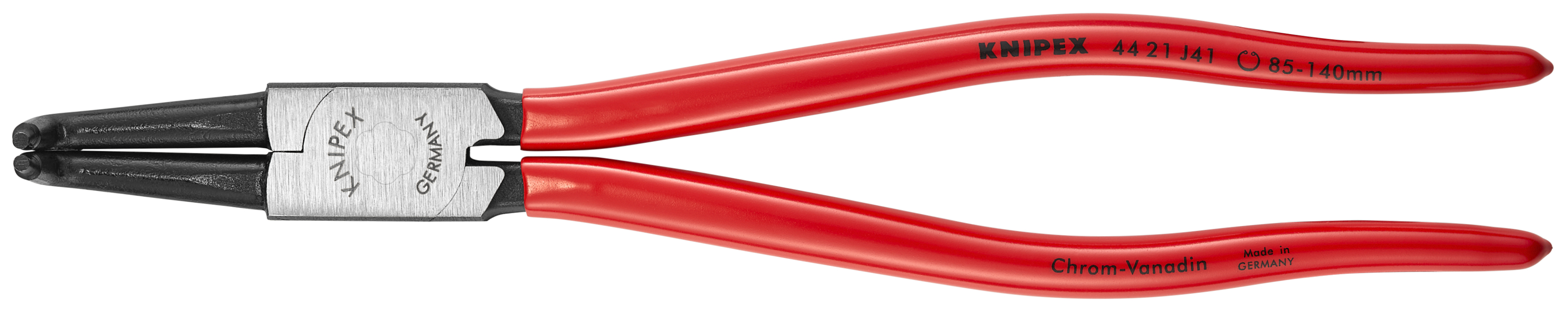 KNIPEX 44 21 J41 SB Circlip Pliers for internal circlips in bore holes 300 mm black atramentized with plastic coating polished thumbnail 3