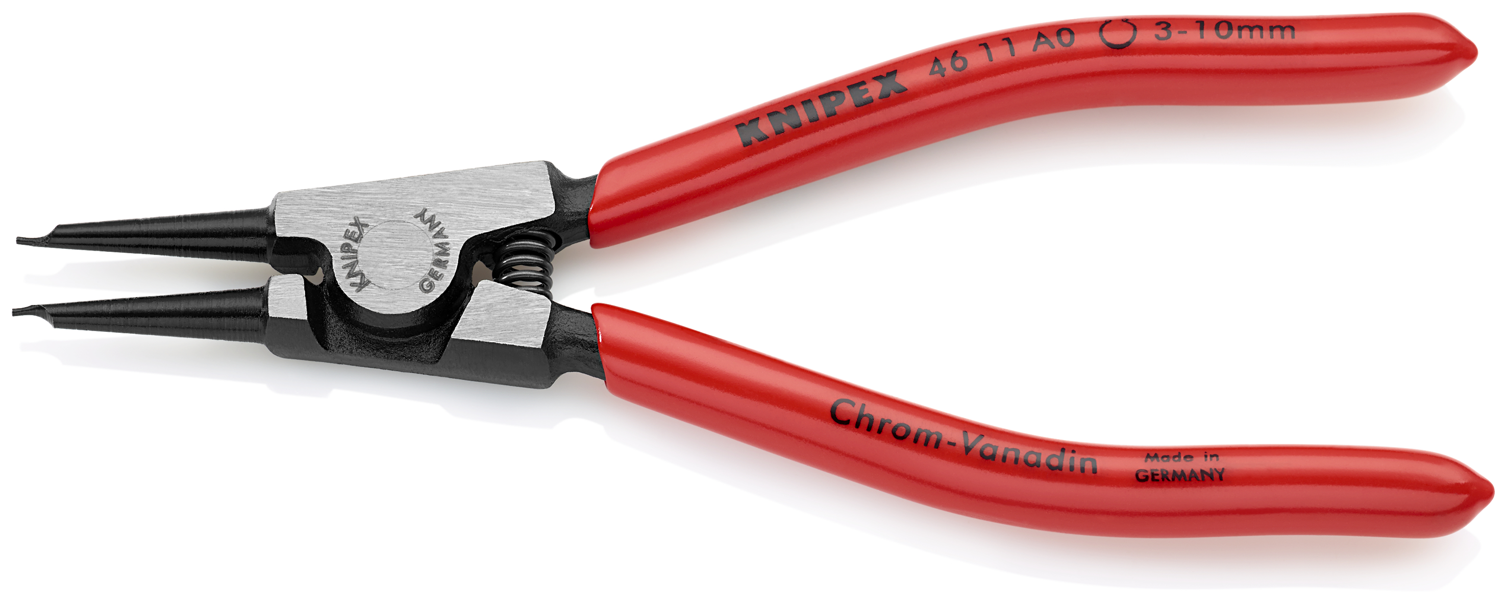 KNIPEX 46 11 A0 SB Circlip Pliers for external circlips on shafts 140 mm black atramentized with plastic coating polished thumbnail 2