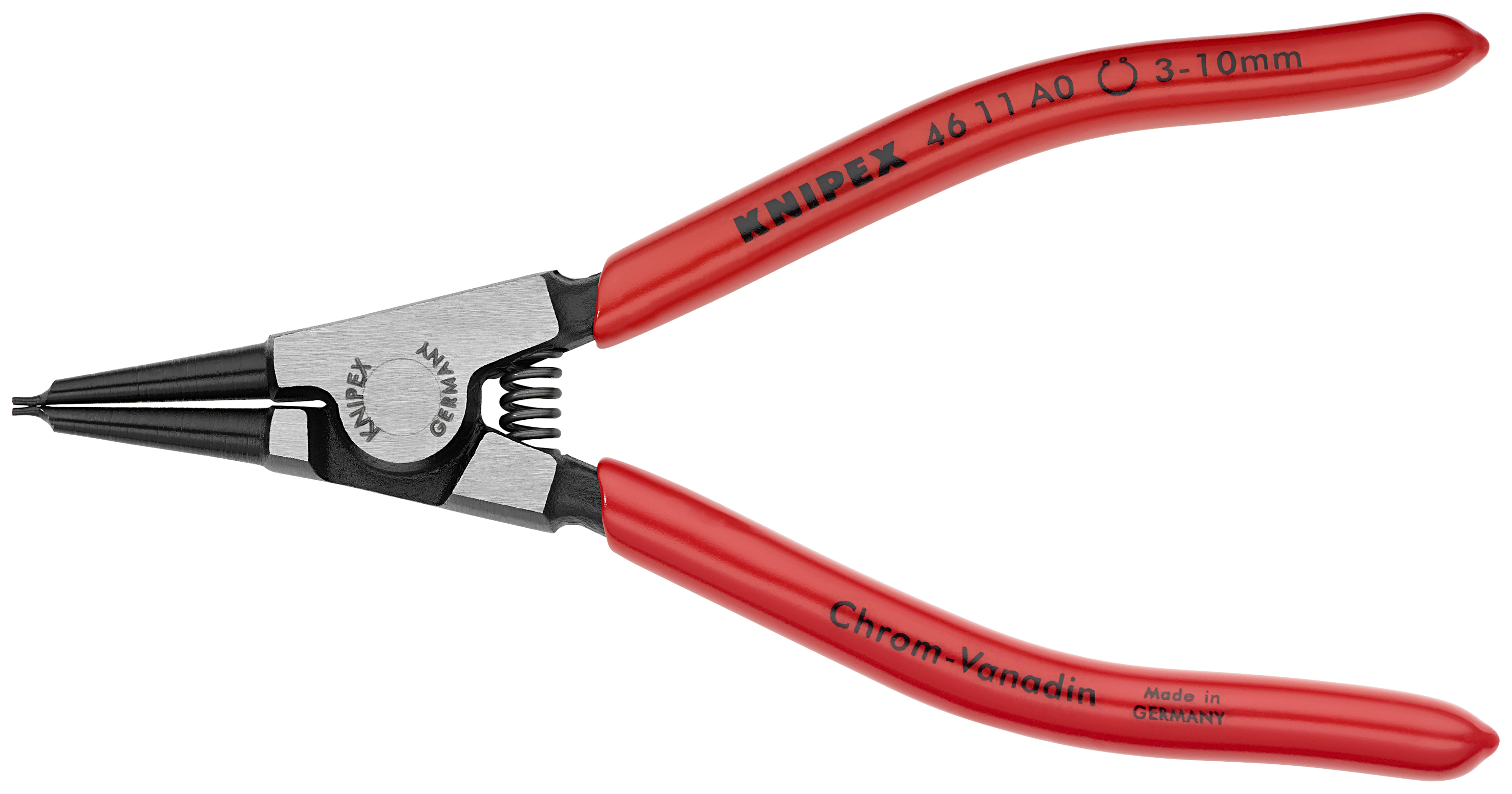 KNIPEX 46 11 A0 SB Circlip Pliers for external circlips on shafts 140 mm black atramentized with plastic coating polished thumbnail 3