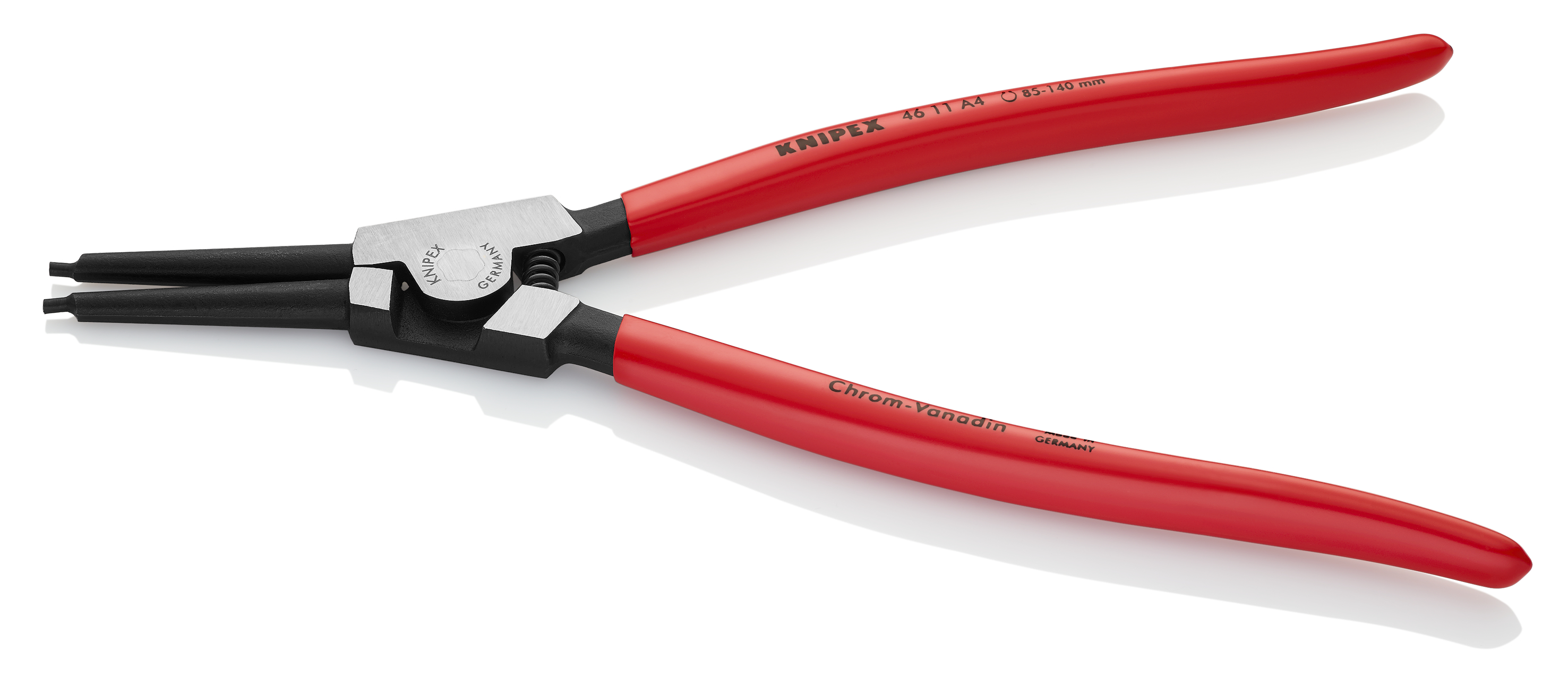 KNIPEX 46 11 A4 SB Circlip Pliers for external circlips on shafts 320 mm black atramentized with plastic coating polished