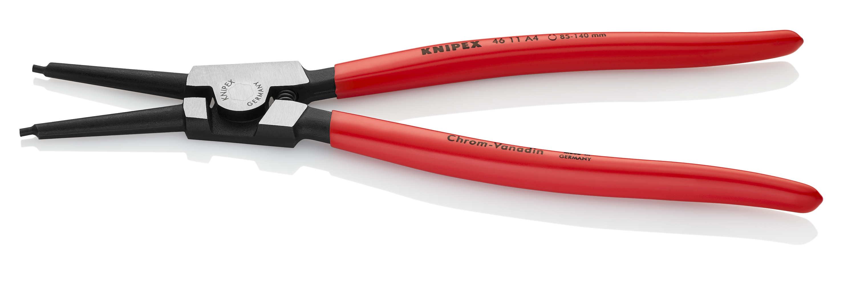 KNIPEX 46 11 A4 SB Circlip Pliers for external circlips on shafts 320 mm black atramentized with plastic coating polished thumbnail 2