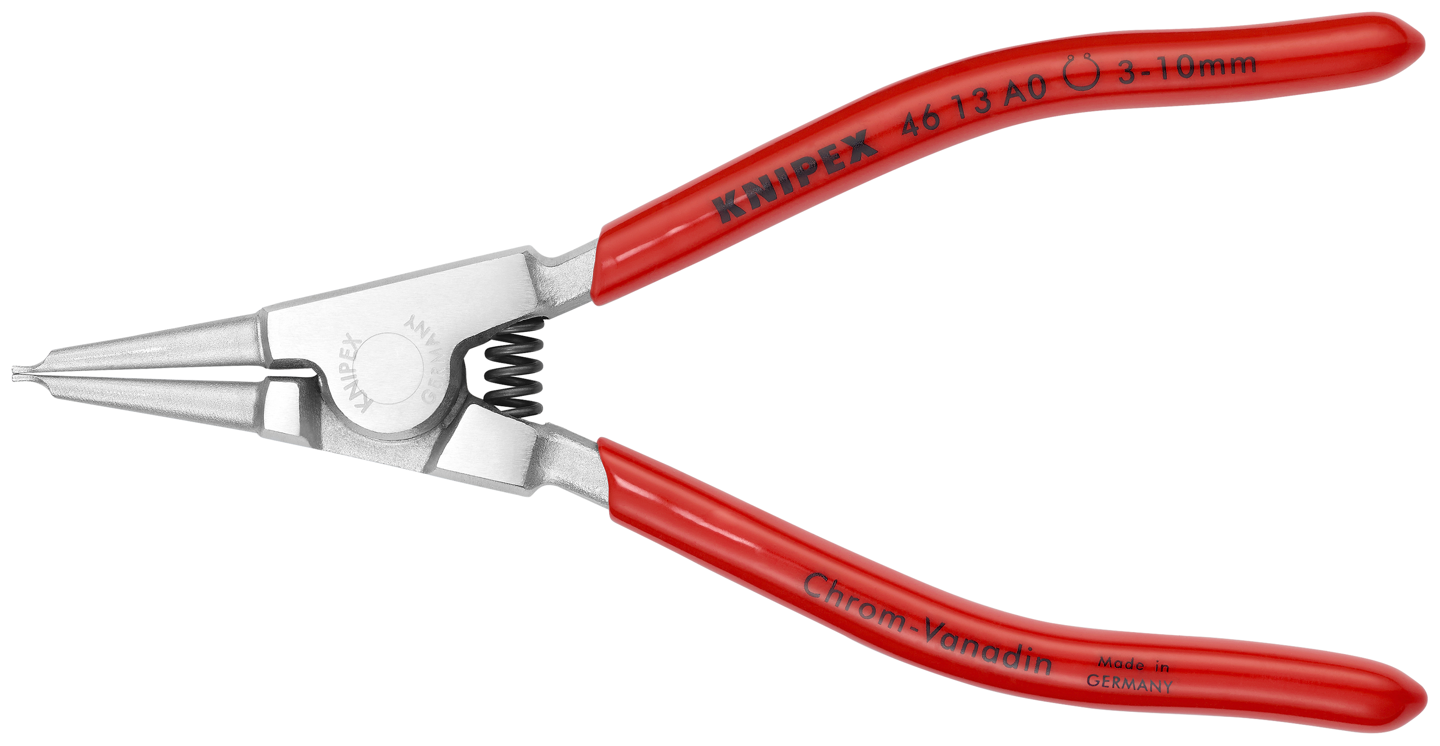 KNIPEX 46 13 A0 Circlip Pliers for external circlips on shafts 140 mm chrome-plated with plastic coating chrome-plated thumbnail 3