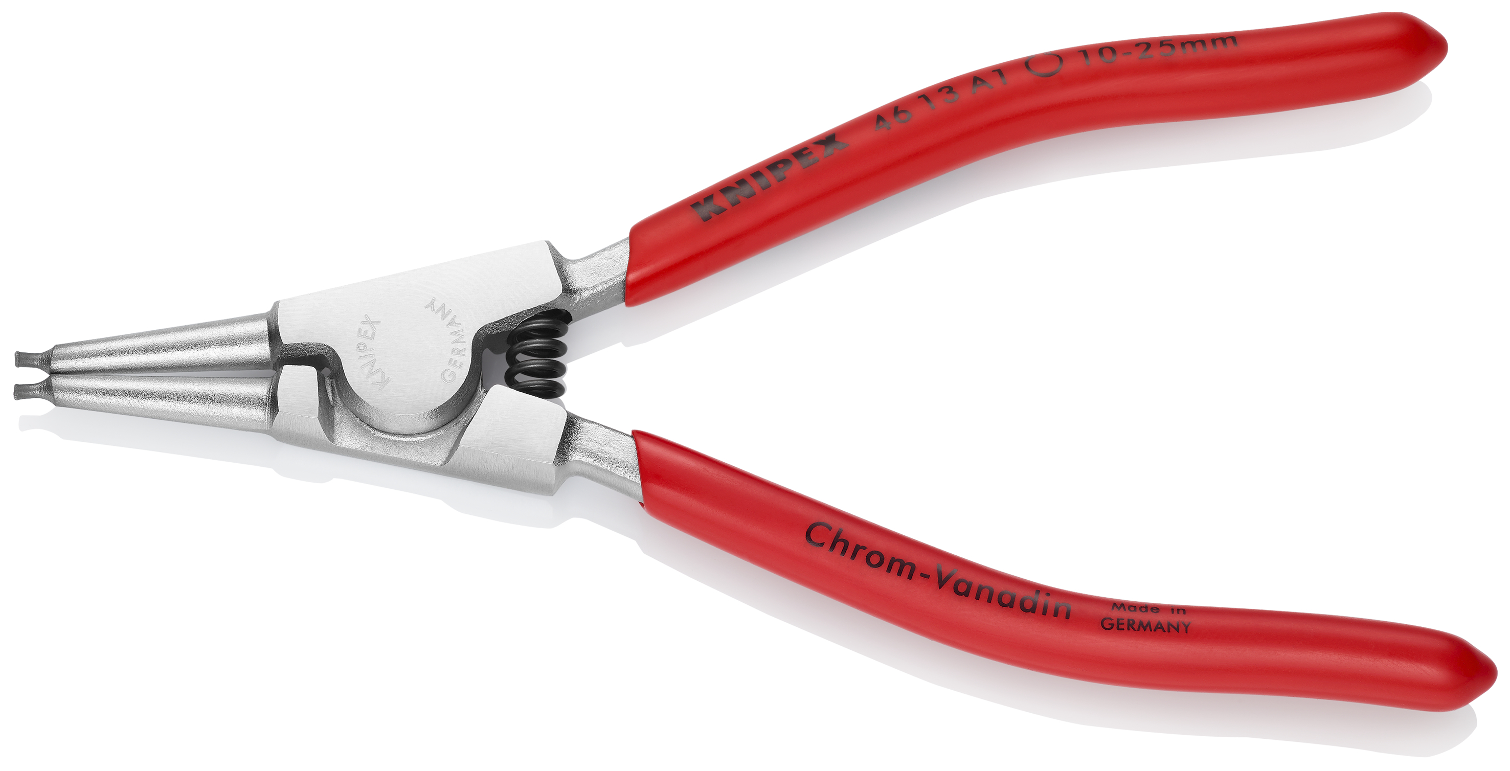 KNIPEX 46 13 A1 Circlip Pliers for external circlips on shafts 140 mm chrome-plated with plastic coating chrome-plated