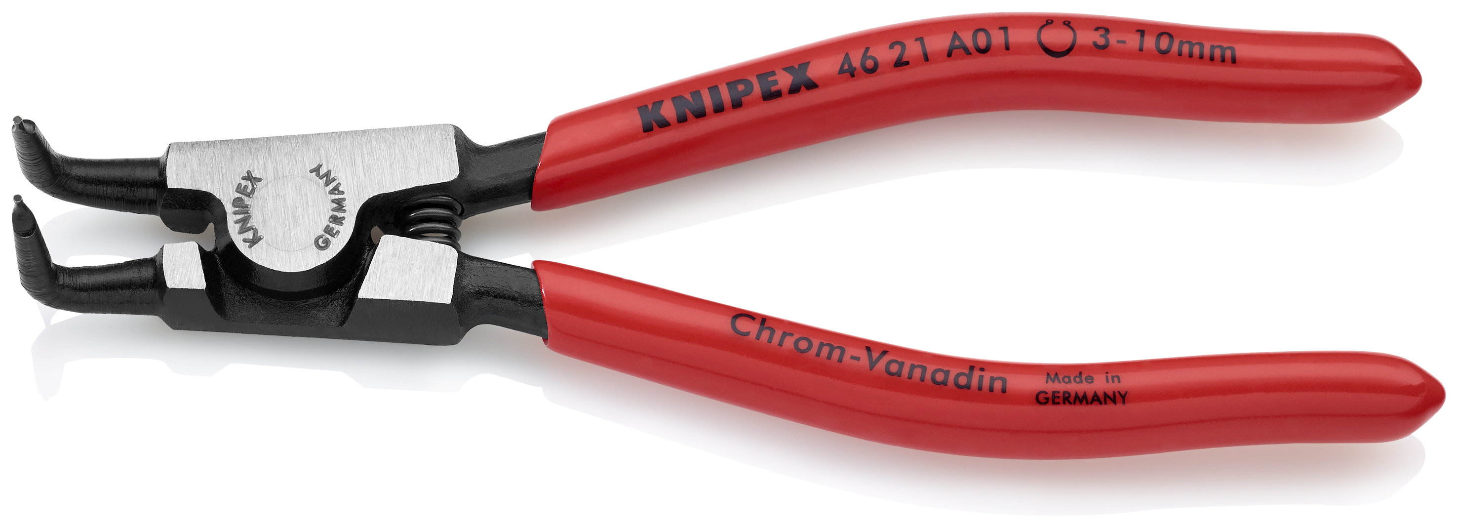 KNIPEX 46 21 A01 SB Circlip Pliers for external circlips on shafts 125 mm black atramentized with plastic coating polished thumbnail 2