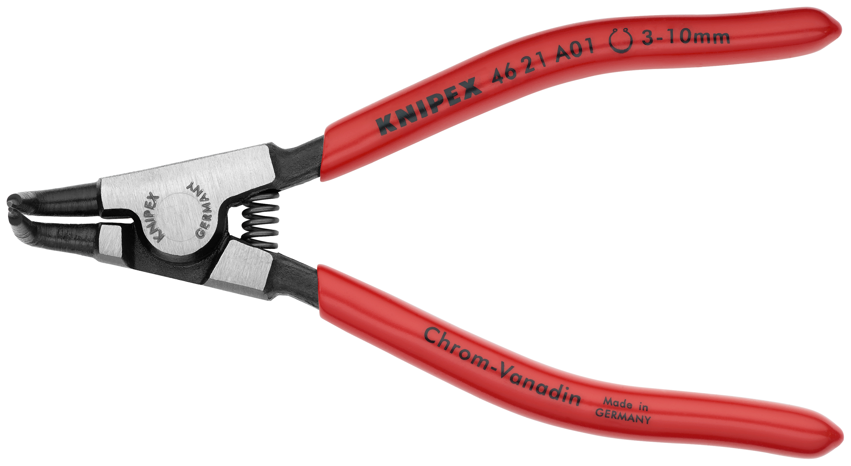 KNIPEX 46 21 A01 Circlip Pliers for external circlips on shafts 125 mm black atramentized with plastic coating polished thumbnail 3
