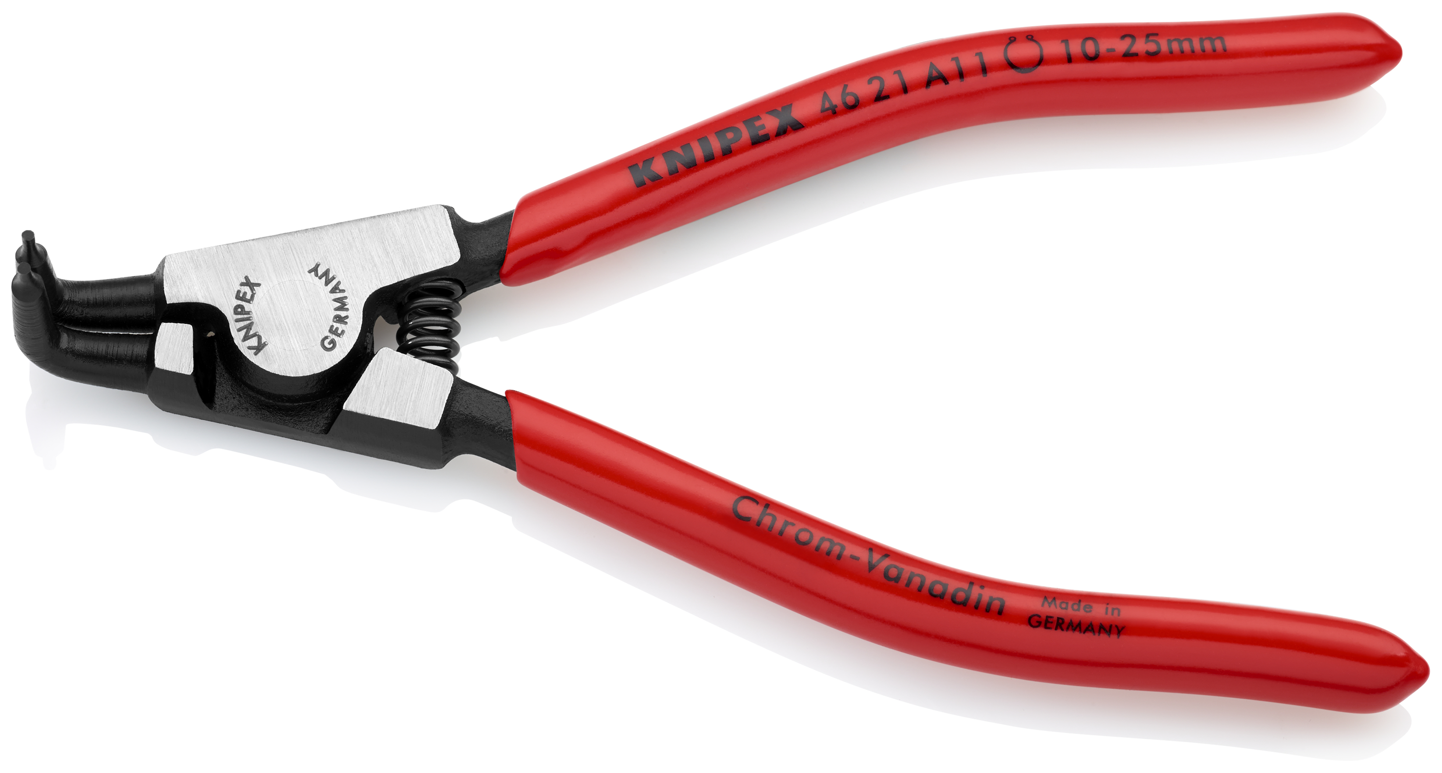 KNIPEX 46 21 A11 SB Circlip Pliers for external circlips on shafts 125 mm black atramentized with plastic coating polished