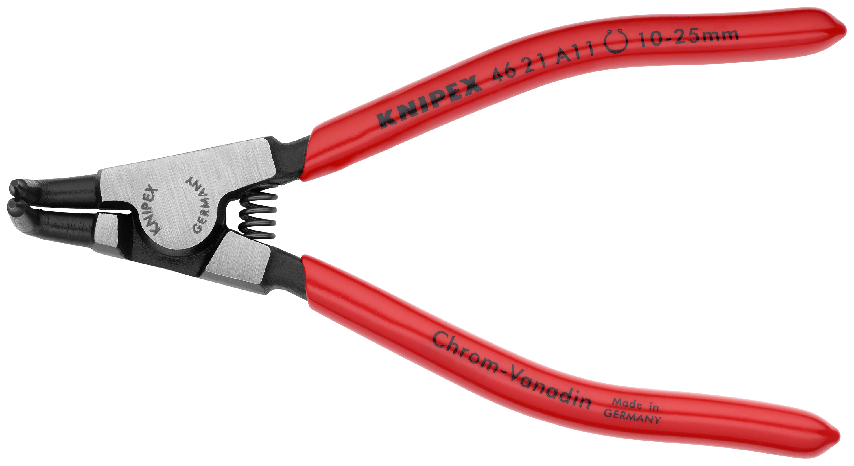 KNIPEX 46 21 A11 Circlip Pliers for external circlips on shafts 125 mm black atramentized with plastic coating polished thumbnail 3