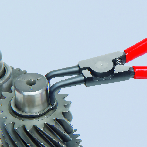 KNIPEX 46 21 A21 SB Circlip Pliers for external circlips on shafts 170 mm black atramentized with plastic coating polished thumbnail 3