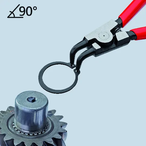 KNIPEX 46 21 A21 Circlip Pliers for external circlips on shafts 170 mm black atramentized with plastic coating polished thumbnail 5