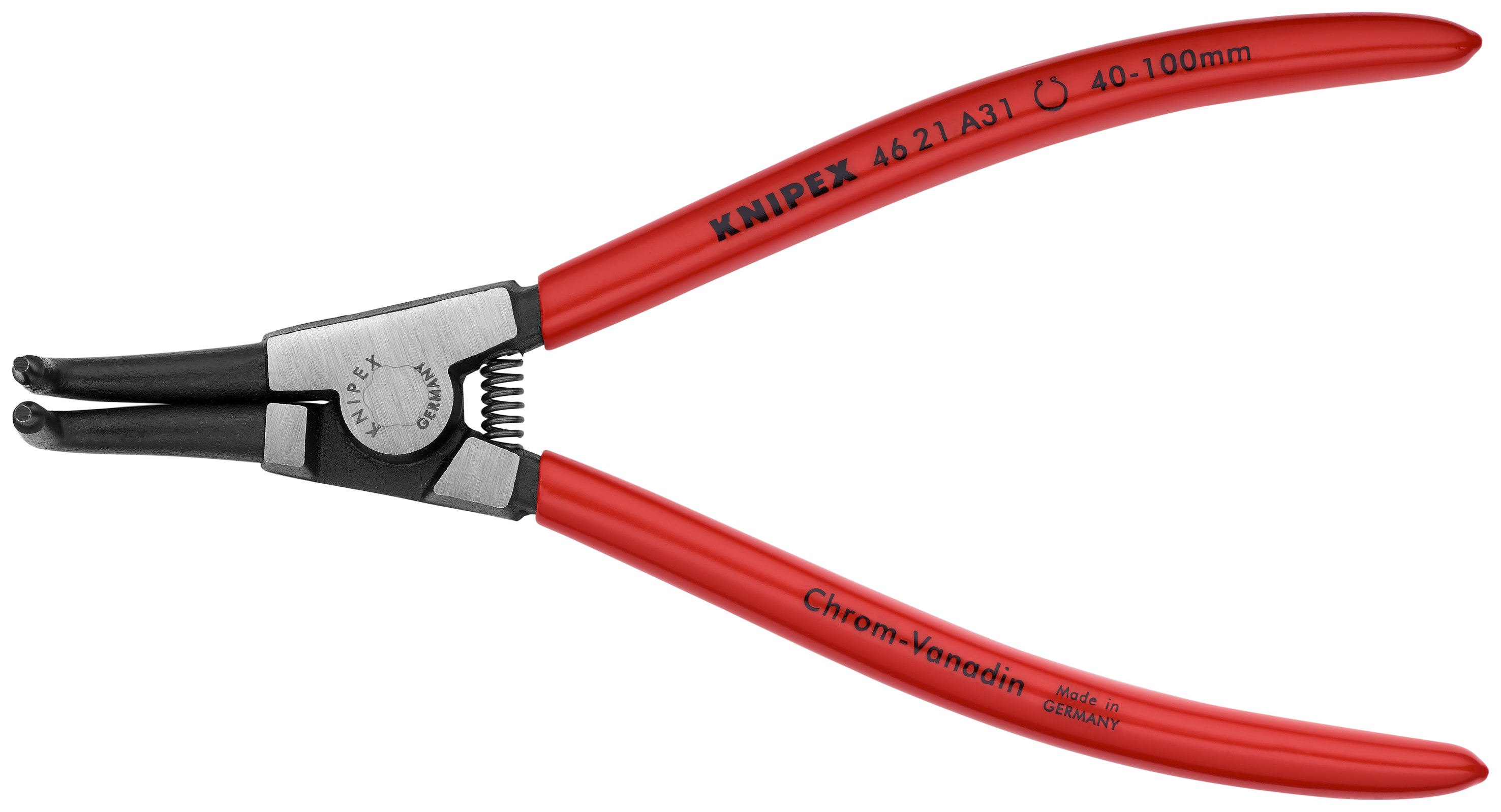 KNIPEX 46 21 A31 SB Circlip Pliers for external circlips on shafts 200 mm black atramentized with plastic coating polished thumbnail 3