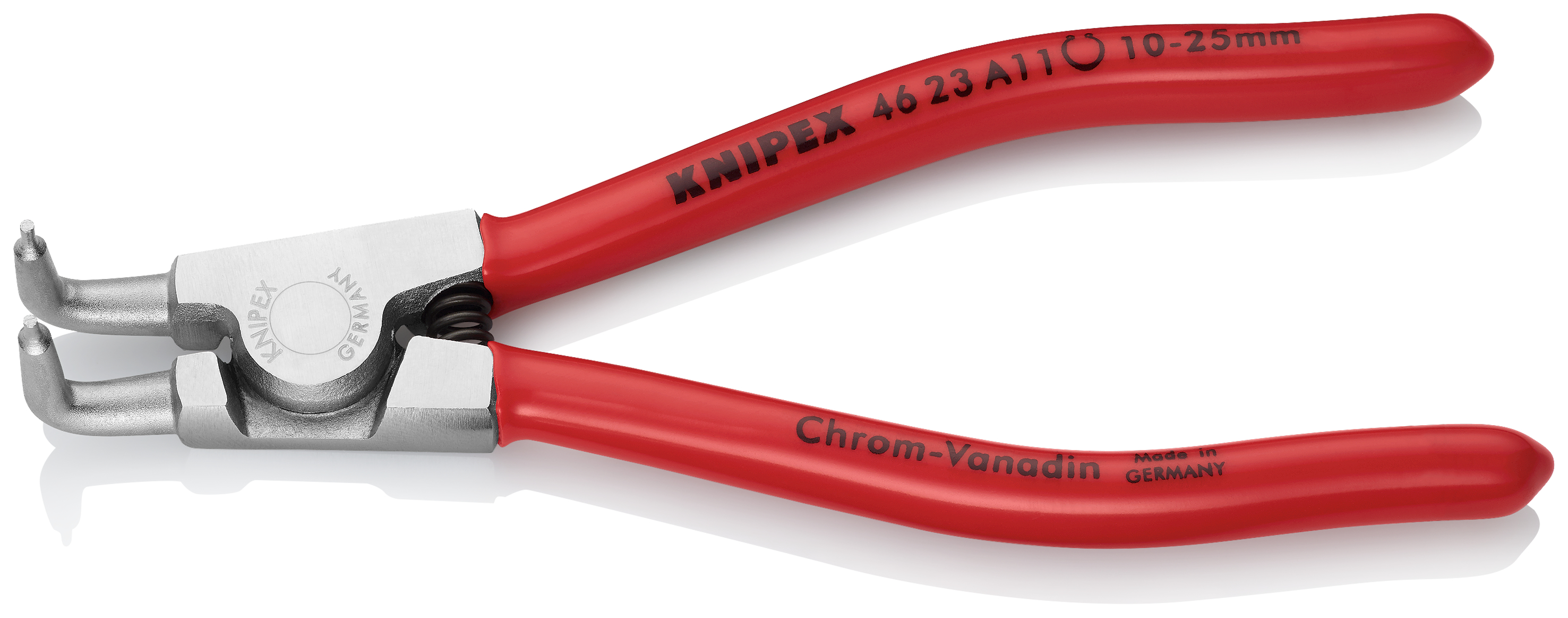 KNIPEX 46 23 A11 Circlip Pliers for external circlips on shafts 125 mm chrome-plated with plastic coating chrome-plated thumbnail 2