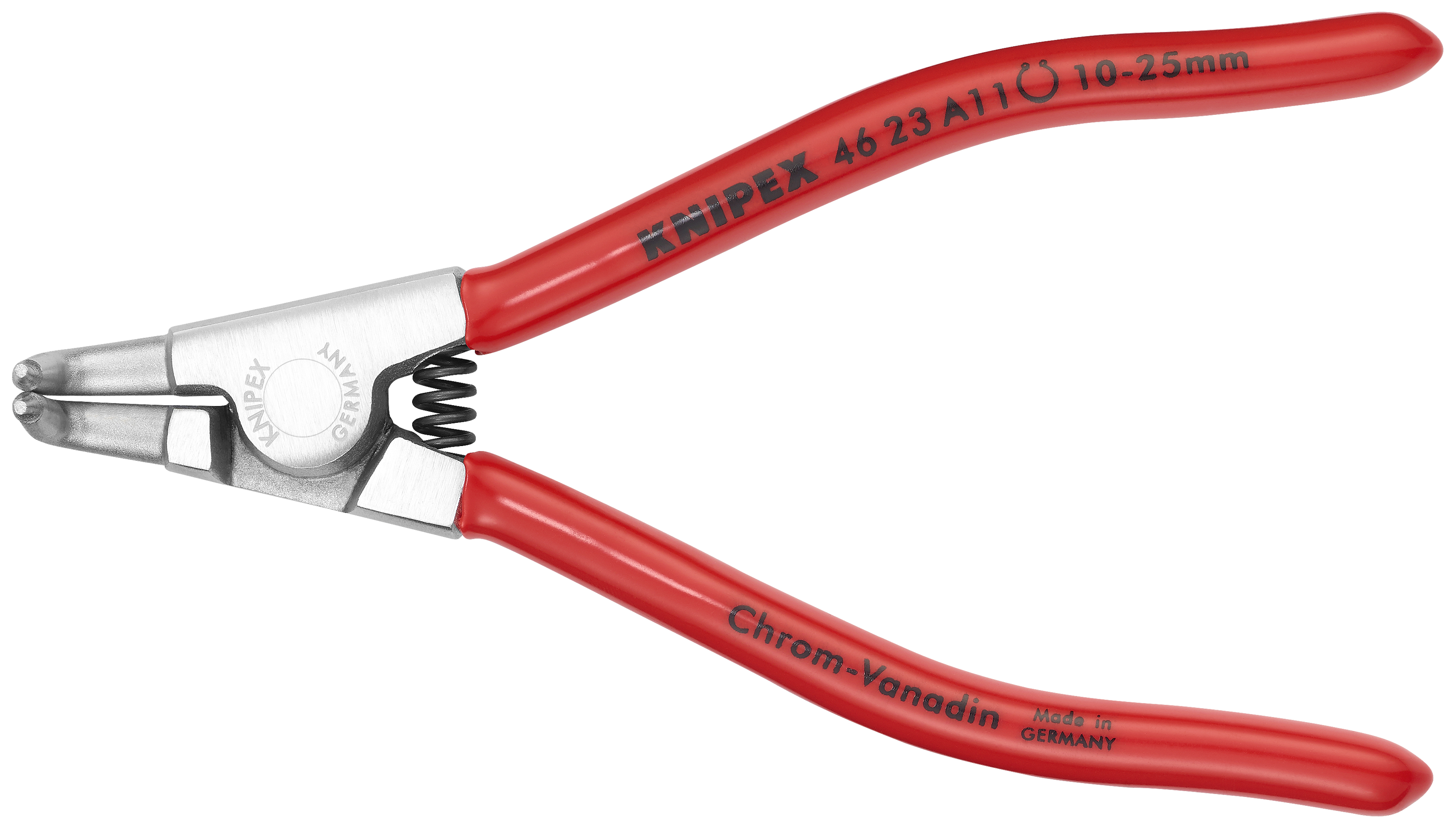 KNIPEX 46 23 A11 Circlip Pliers for external circlips on shafts 125 mm chrome-plated with plastic coating chrome-plated thumbnail 3
