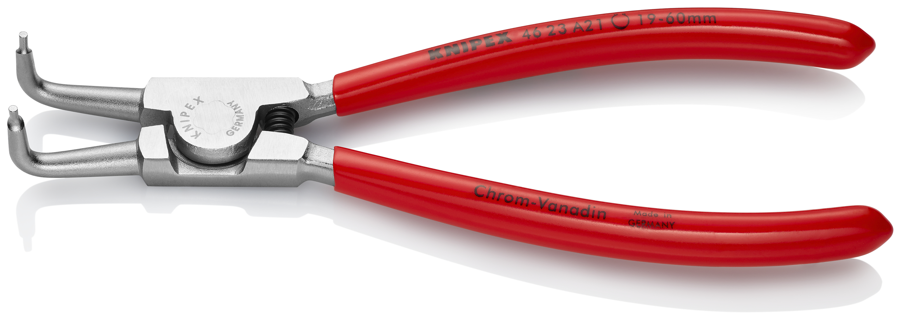 KNIPEX 46 23 A21 Circlip Pliers for external circlips on shafts 170 mm chrome-plated with plastic coating chrome-plated thumbnail 2