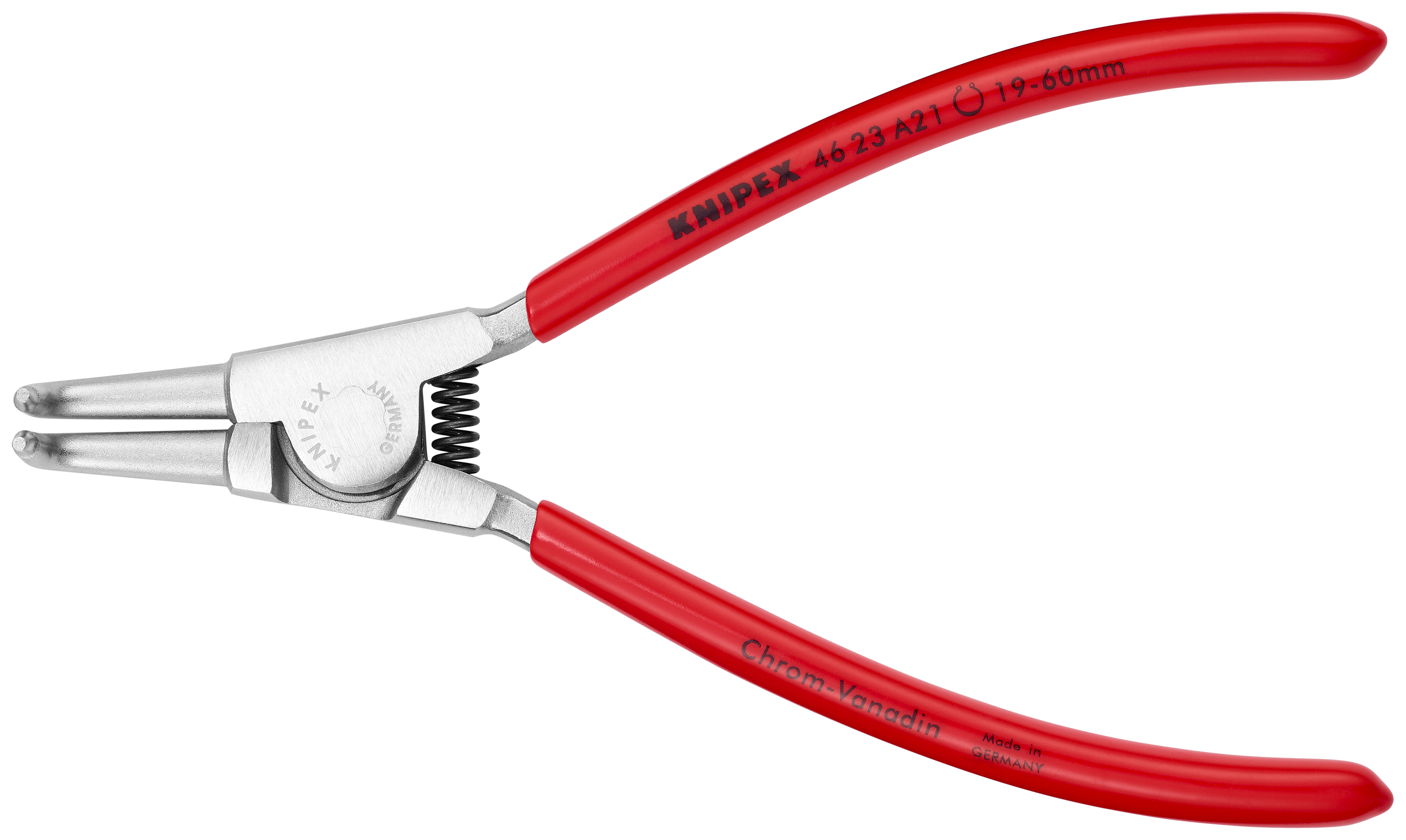 KNIPEX 46 23 A21 Circlip Pliers for external circlips on shafts 170 mm chrome-plated with plastic coating chrome-plated thumbnail 3