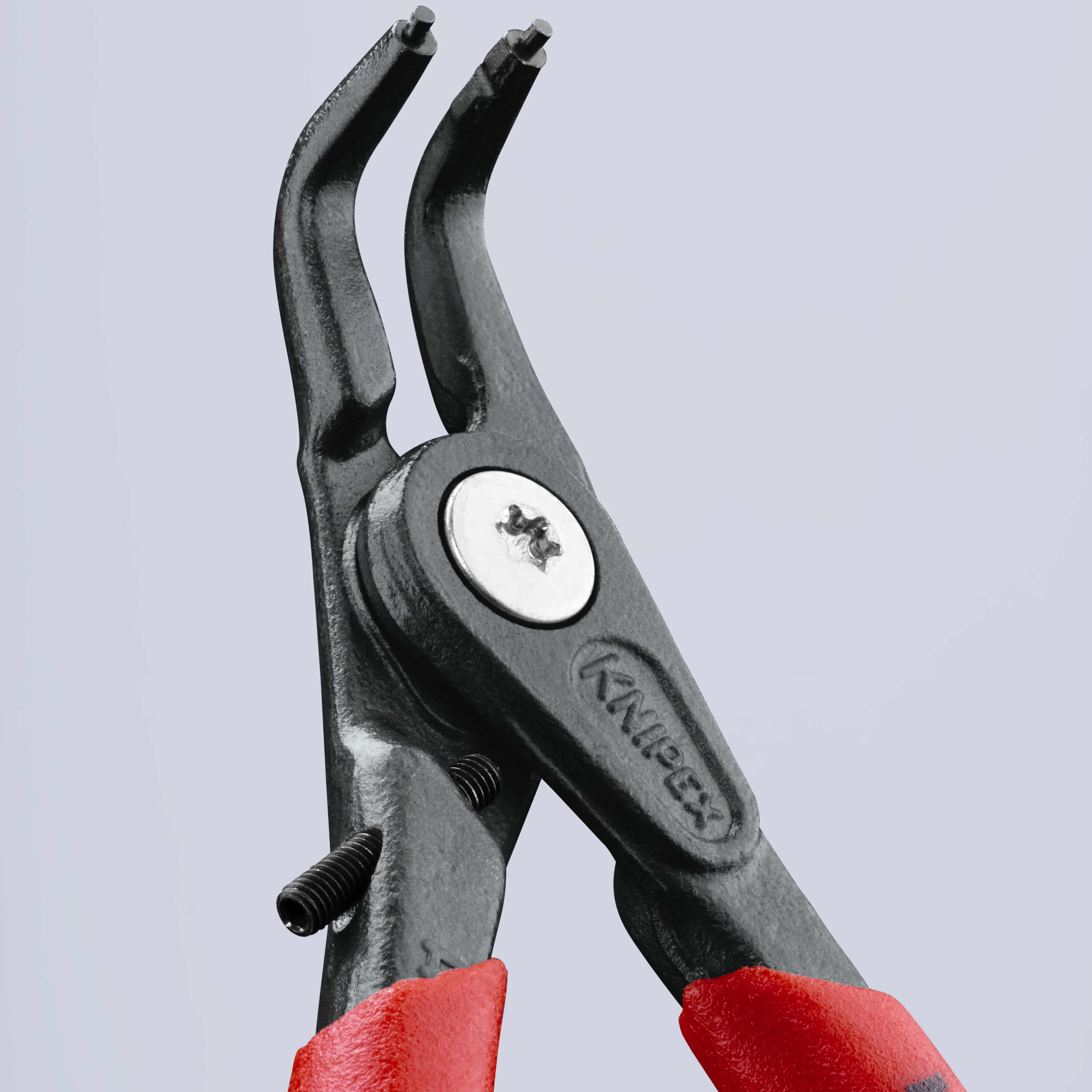 KNIPEX 49 41 A11 Precision Circlip Pliers for external circlips on shafts 130 mm grey atramentized with non-slip plastic coating thumbnail 3
