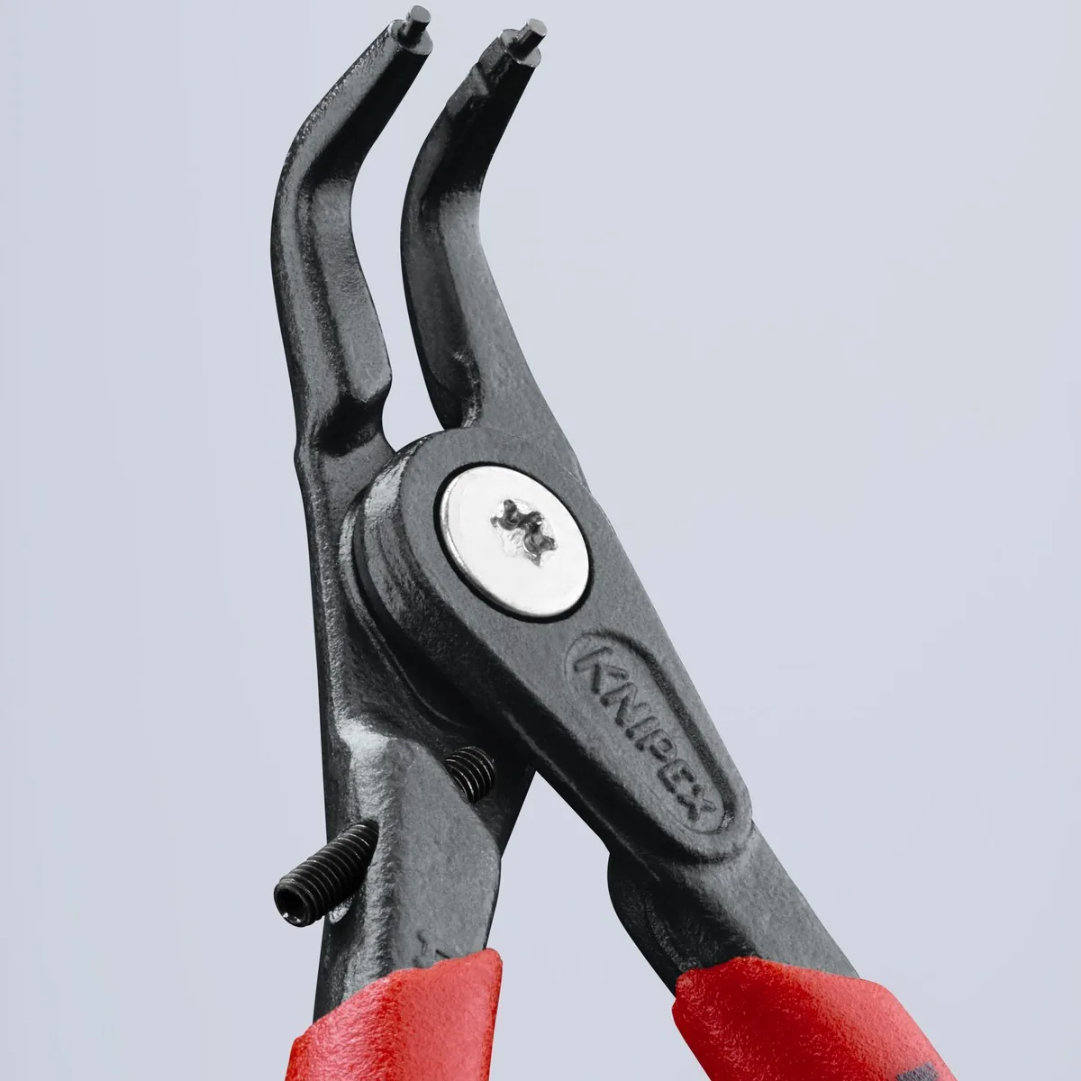 KNIPEX 49 41 A11 Precision Circlip Pliers for external circlips on shafts 130 mm grey atramentized with non-slip plastic coating thumbnail 4