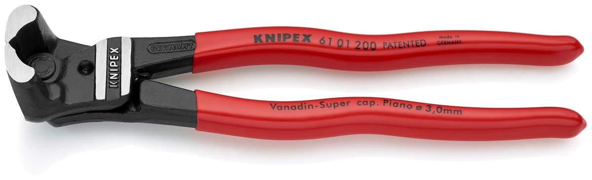 Kìm cắt đầu bu lông KNIPEX 61 01 200 SB, dài 200mm