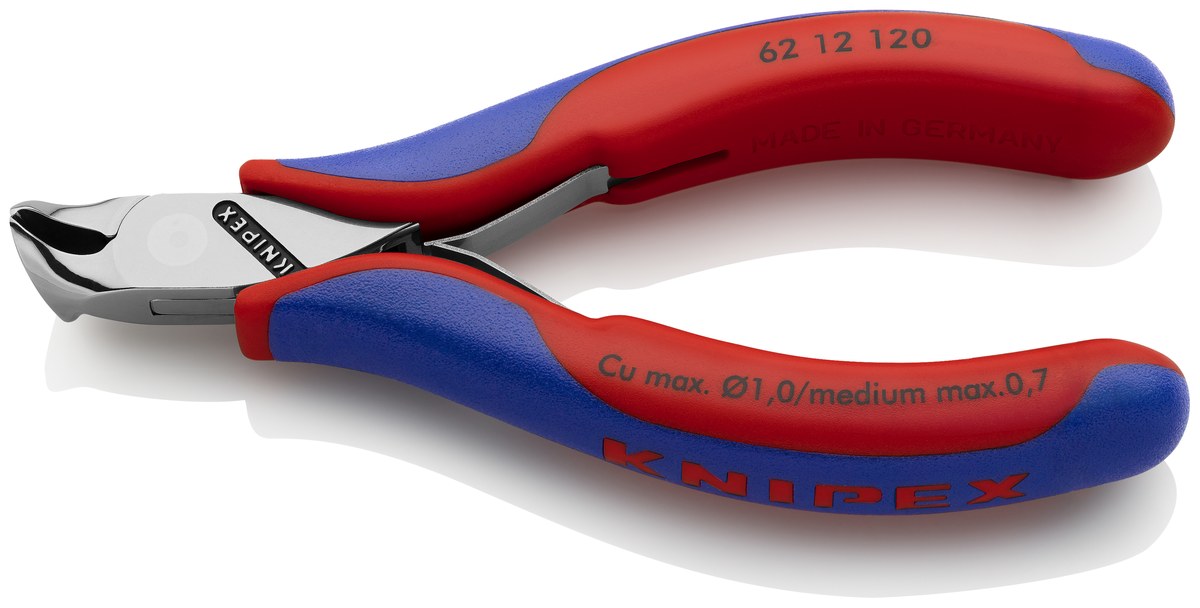 Kìm cắt đầu chân linh kiện nghiêng KNIPEX 62 12 120, dài 120mm