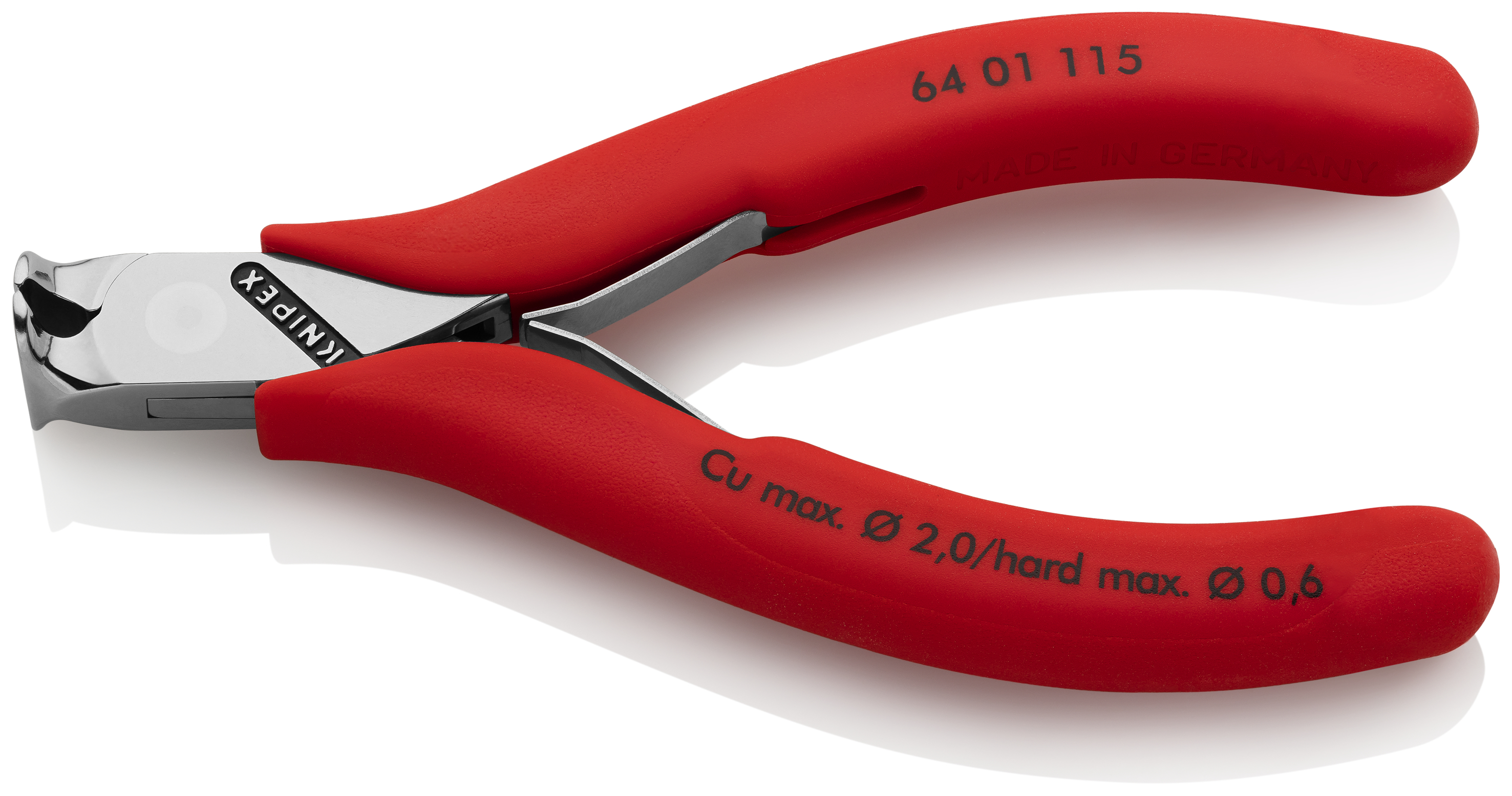 KNIPEX 64 01 115 Electronics End Cutting Nipper 115 mm with non-slip plastic grips mirror polished
