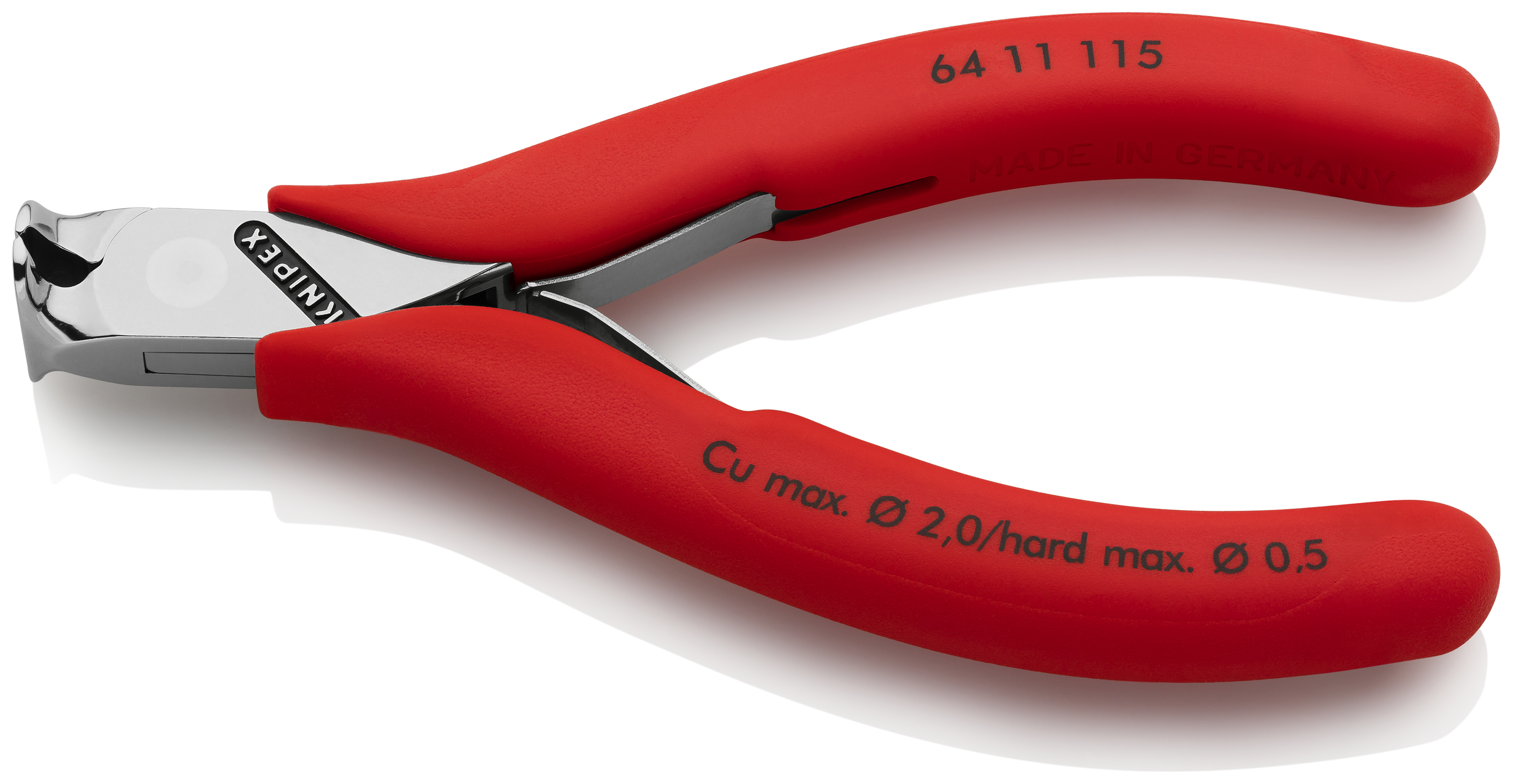 KNIPEX 64 11 115 Electronics End Cutting Nipper 115 mm with non-slip plastic grips mirror polished