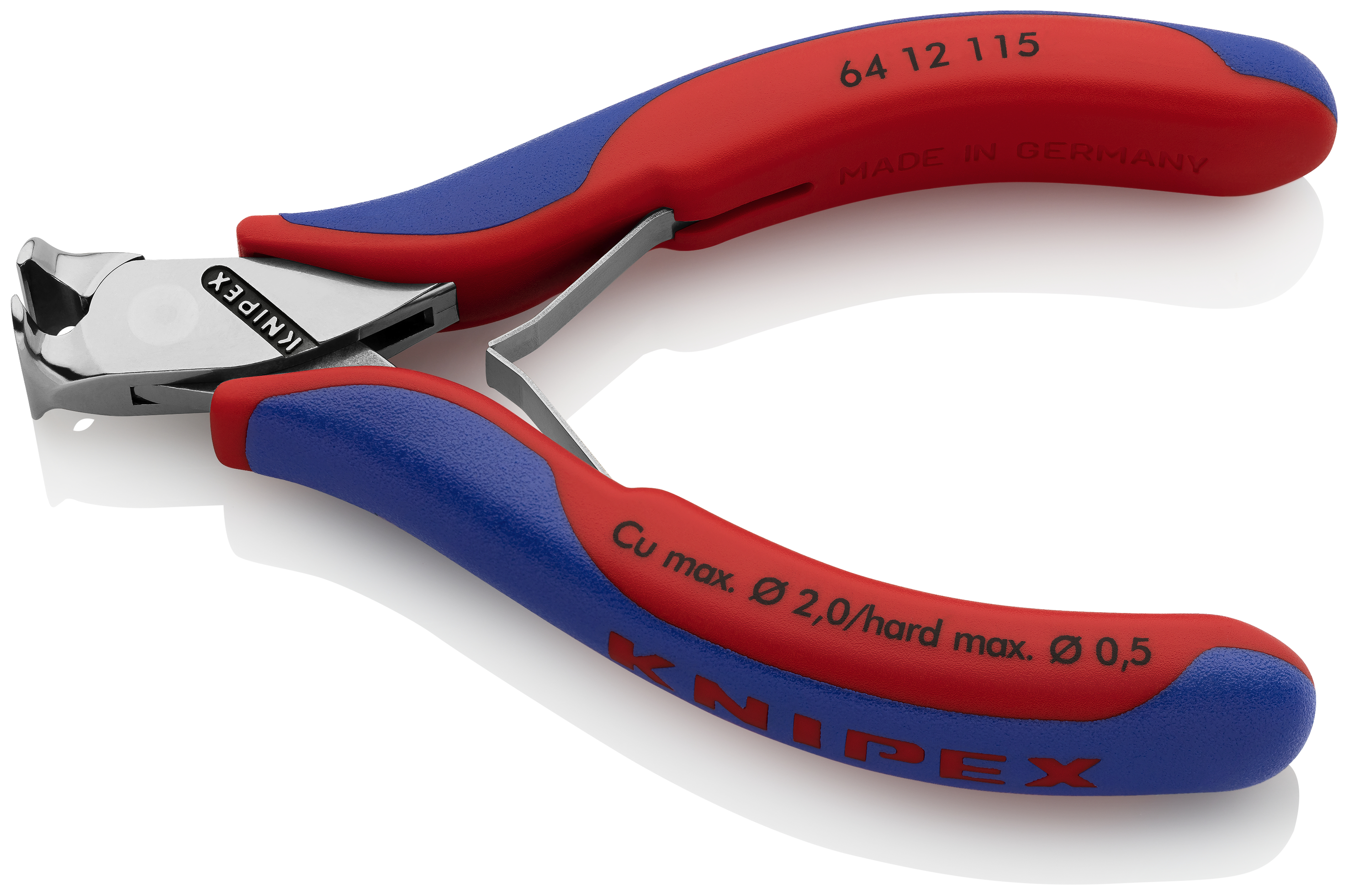 KNIPEX 64 12 115 ESD Electronics End Cutting Nippers ESD 115 mm with multi-component handles mirror polished thumbnail 5